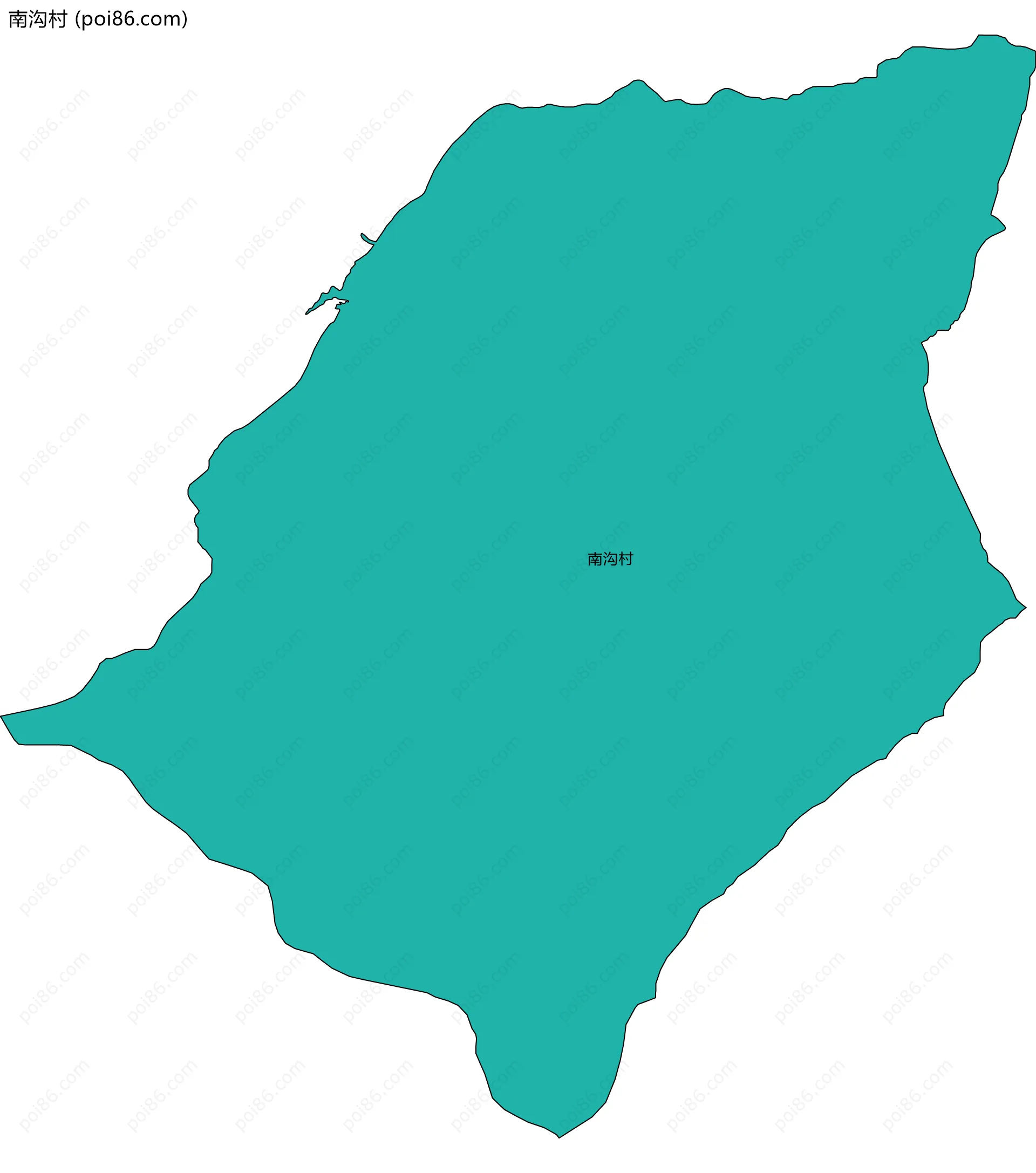 南沟村边界地图