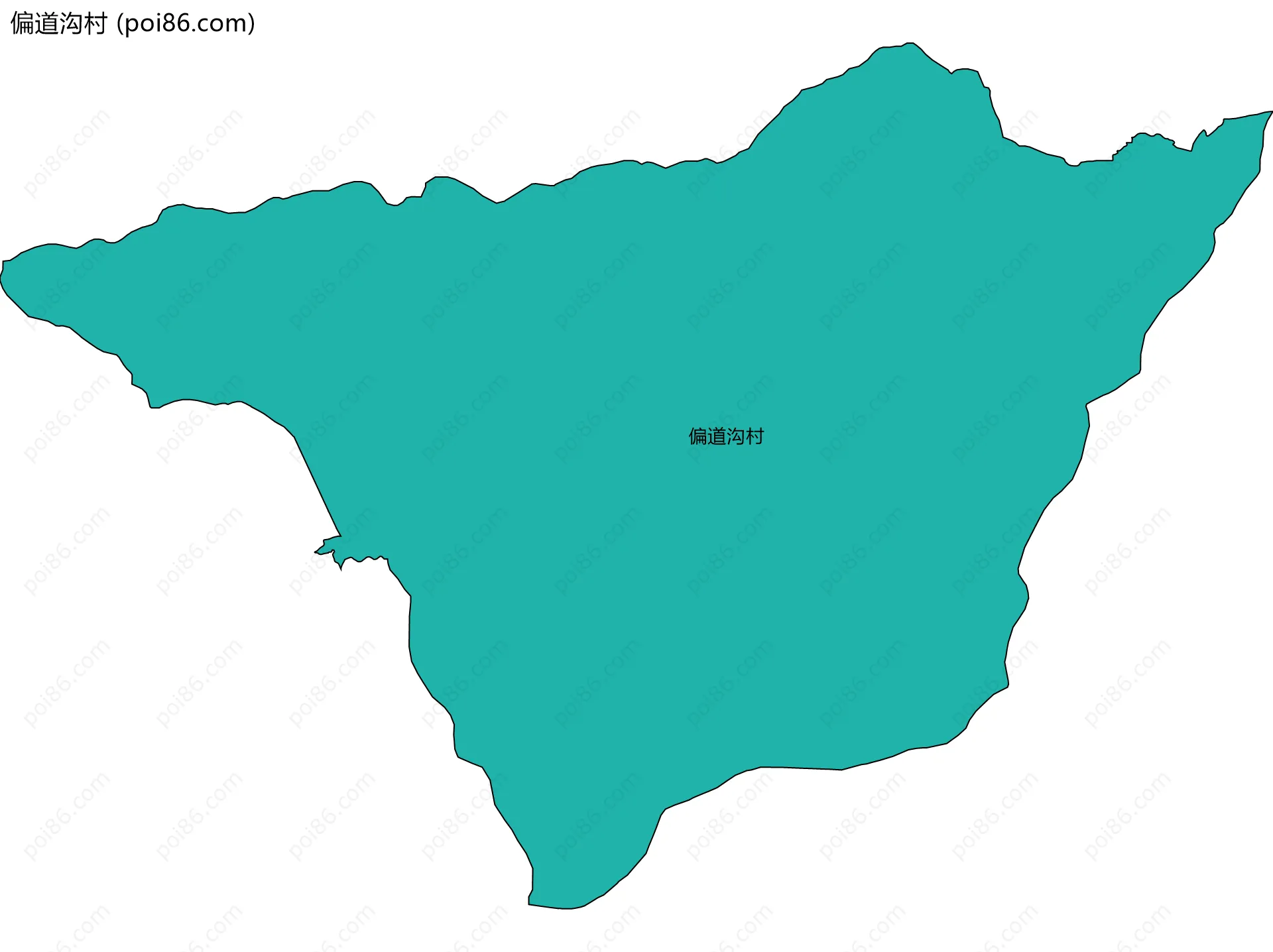 偏道沟村边界地图
