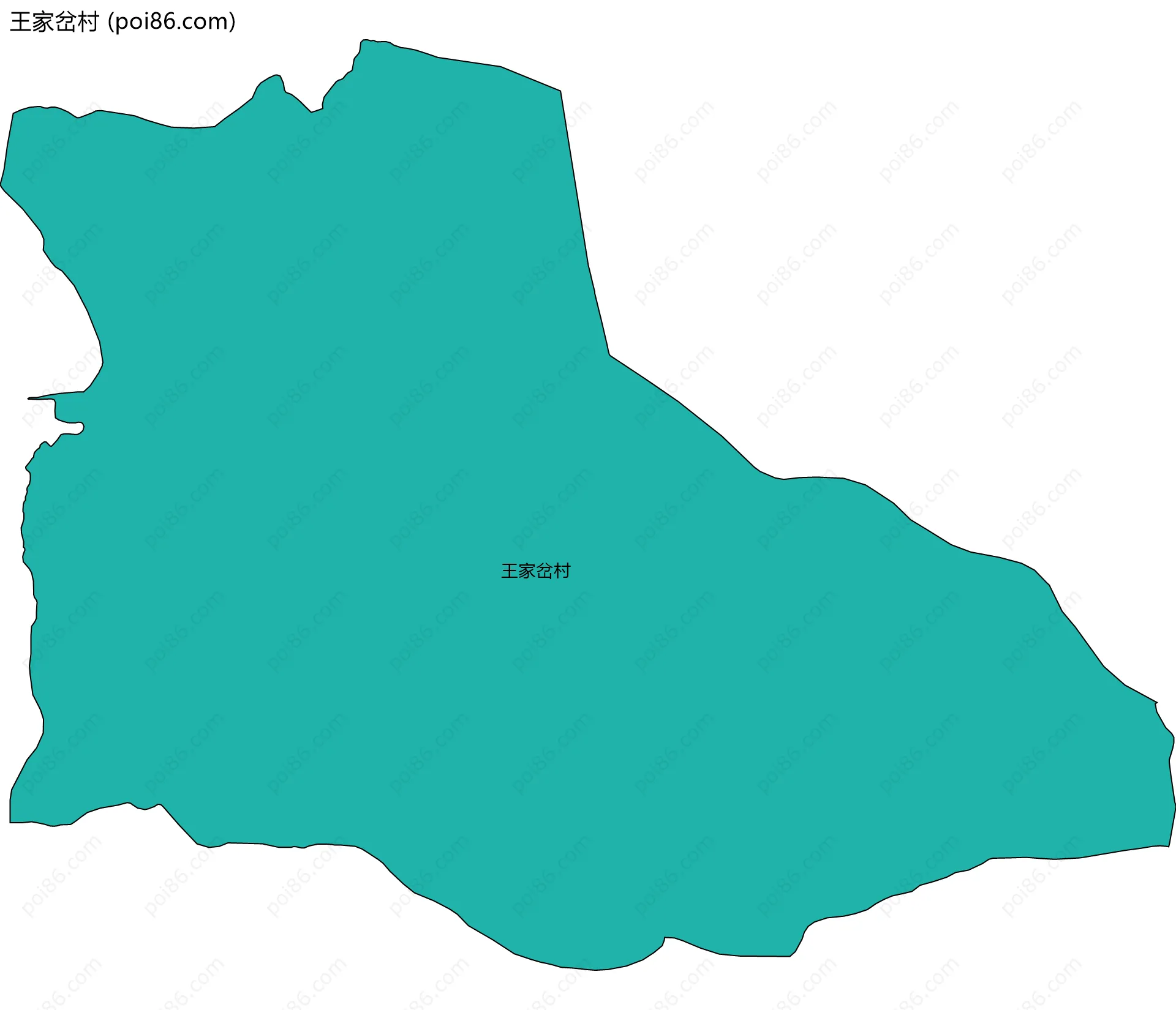王家岔村边界地图