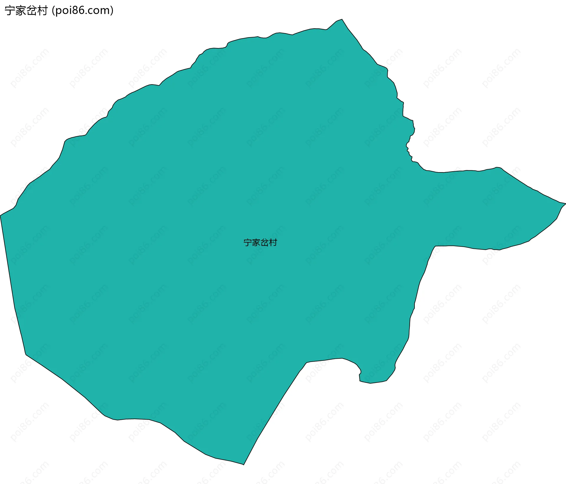 宁家岔村边界地图