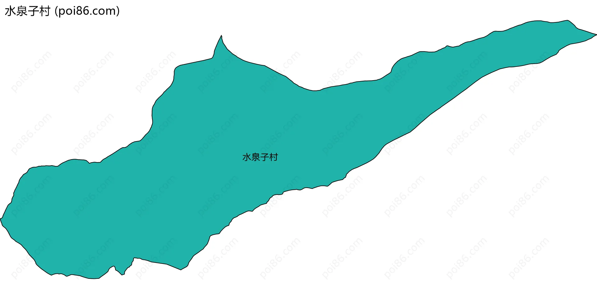 水泉子村边界地图