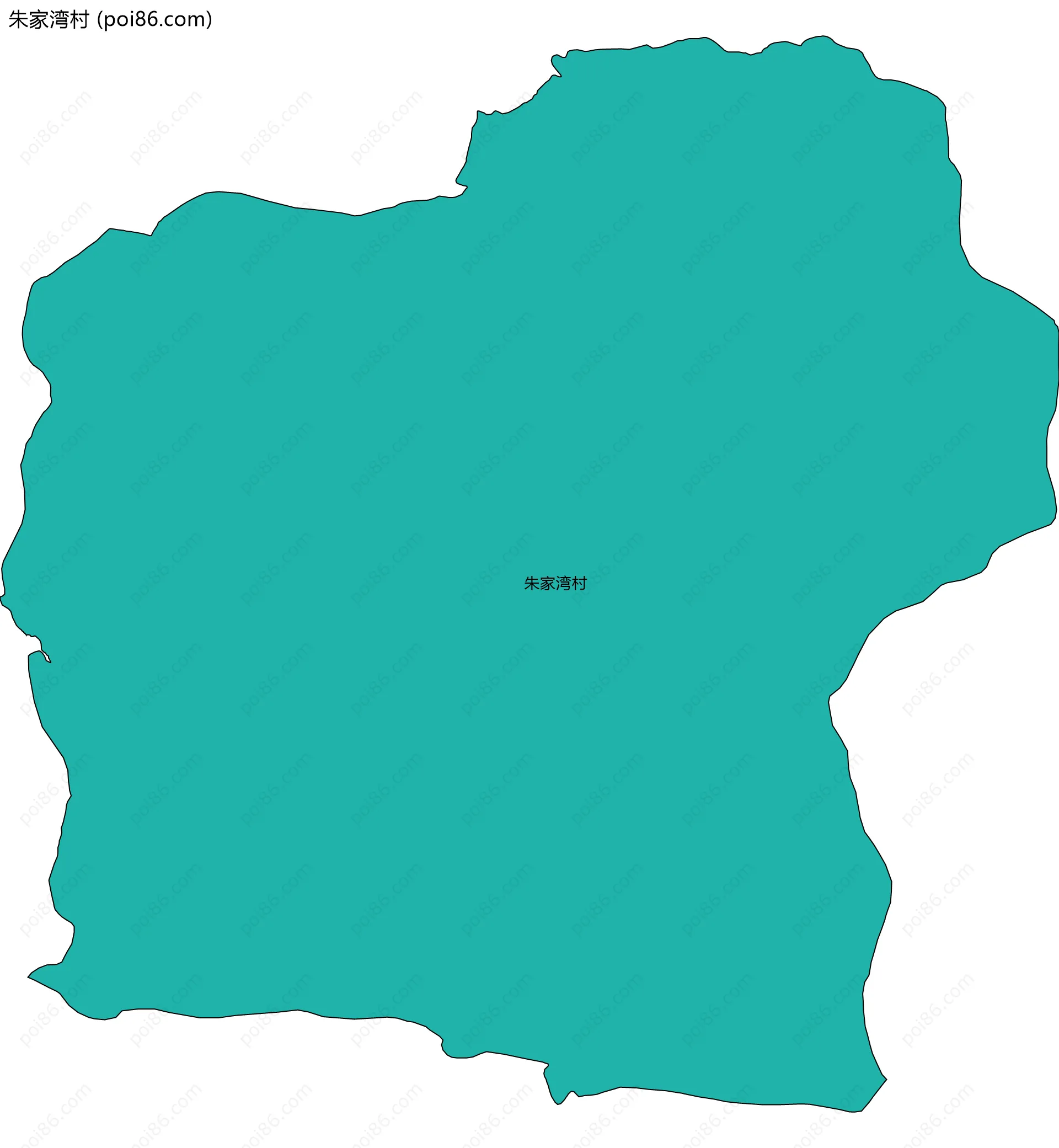 朱家湾村边界地图