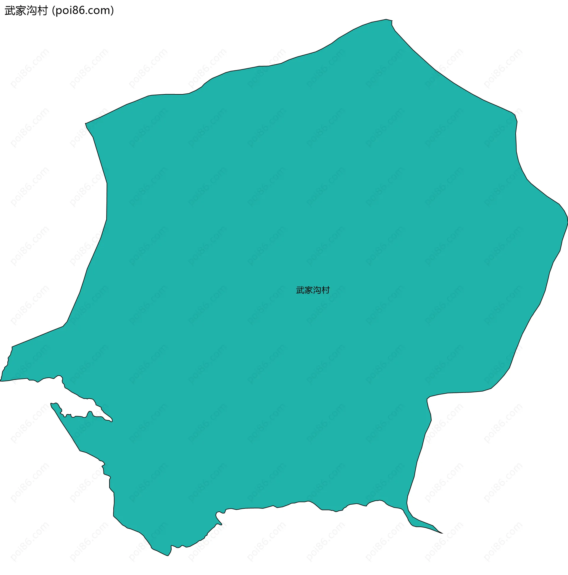 武家沟村边界地图