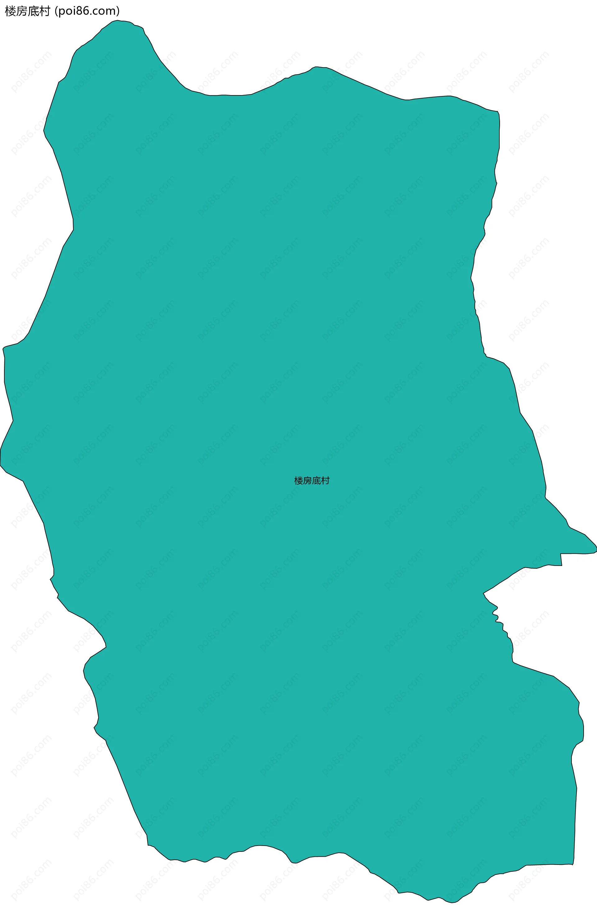 楼房底村边界地图