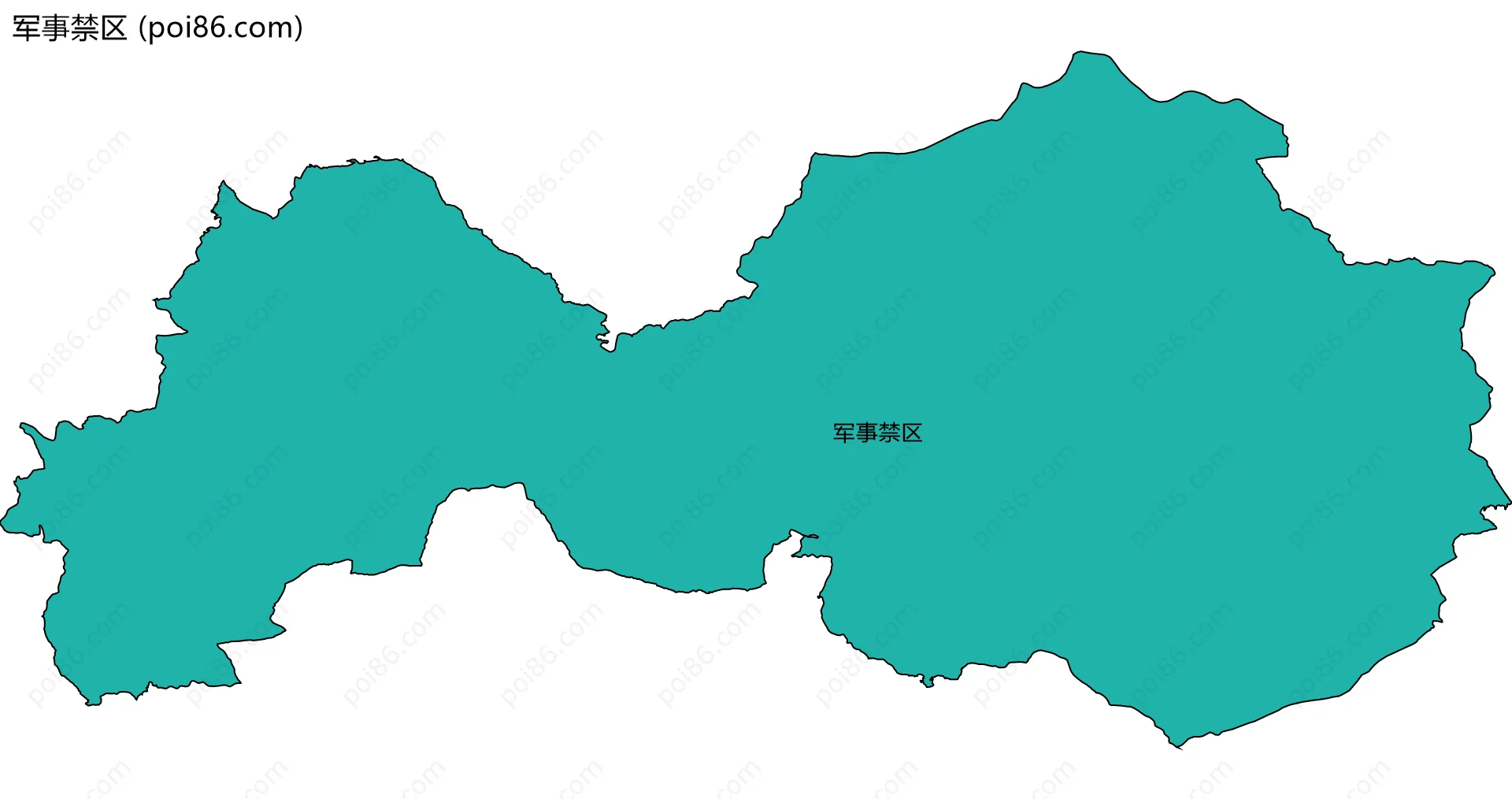 军事禁区边界地图