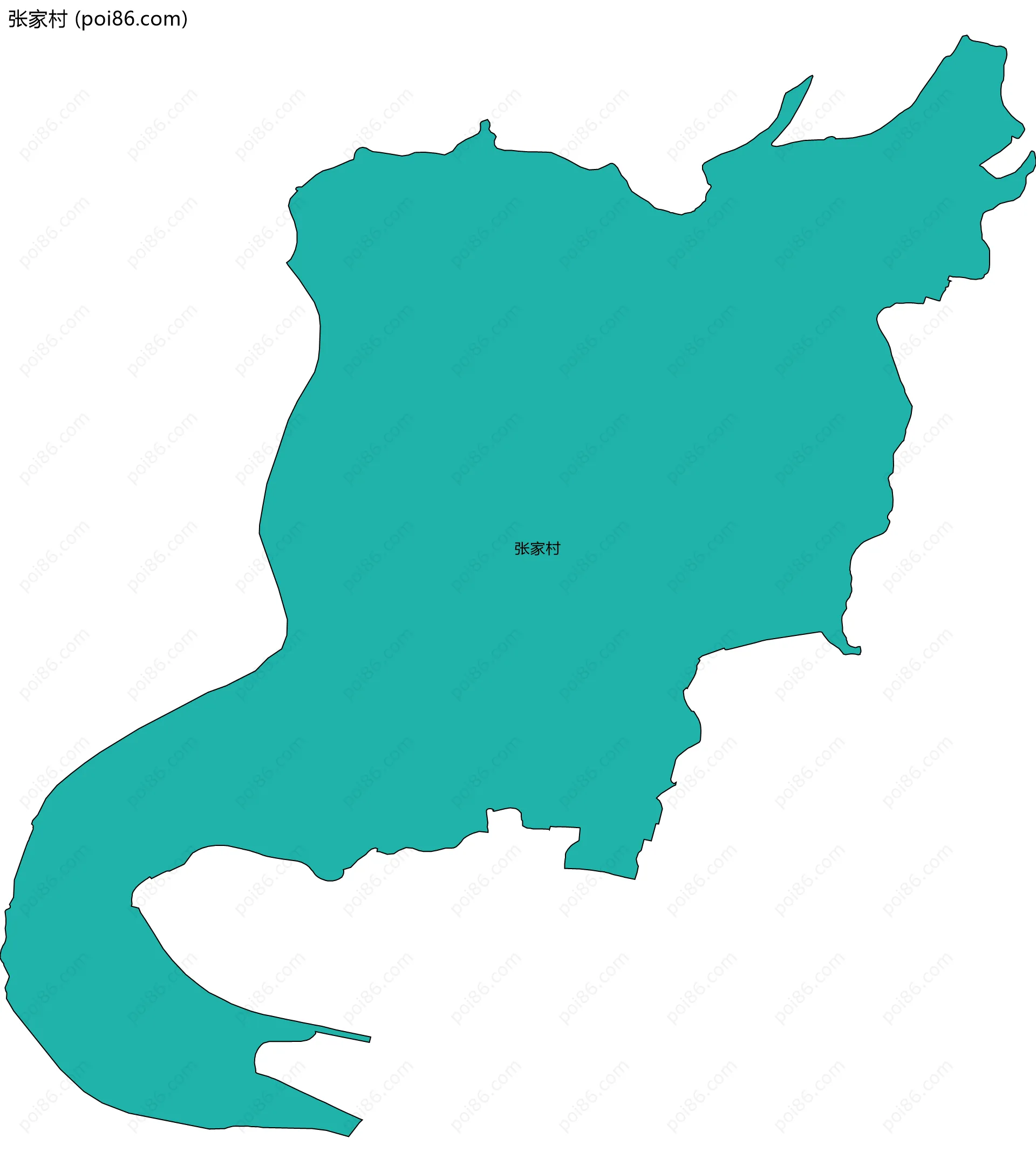 张家村边界地图