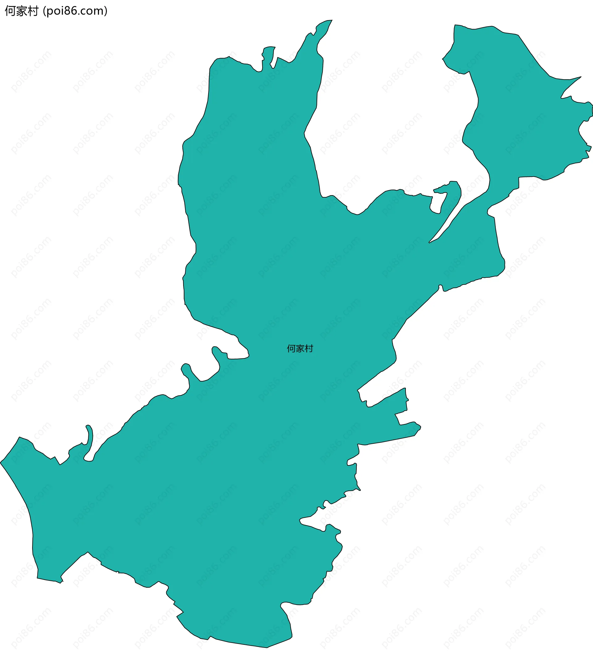 何家村边界地图