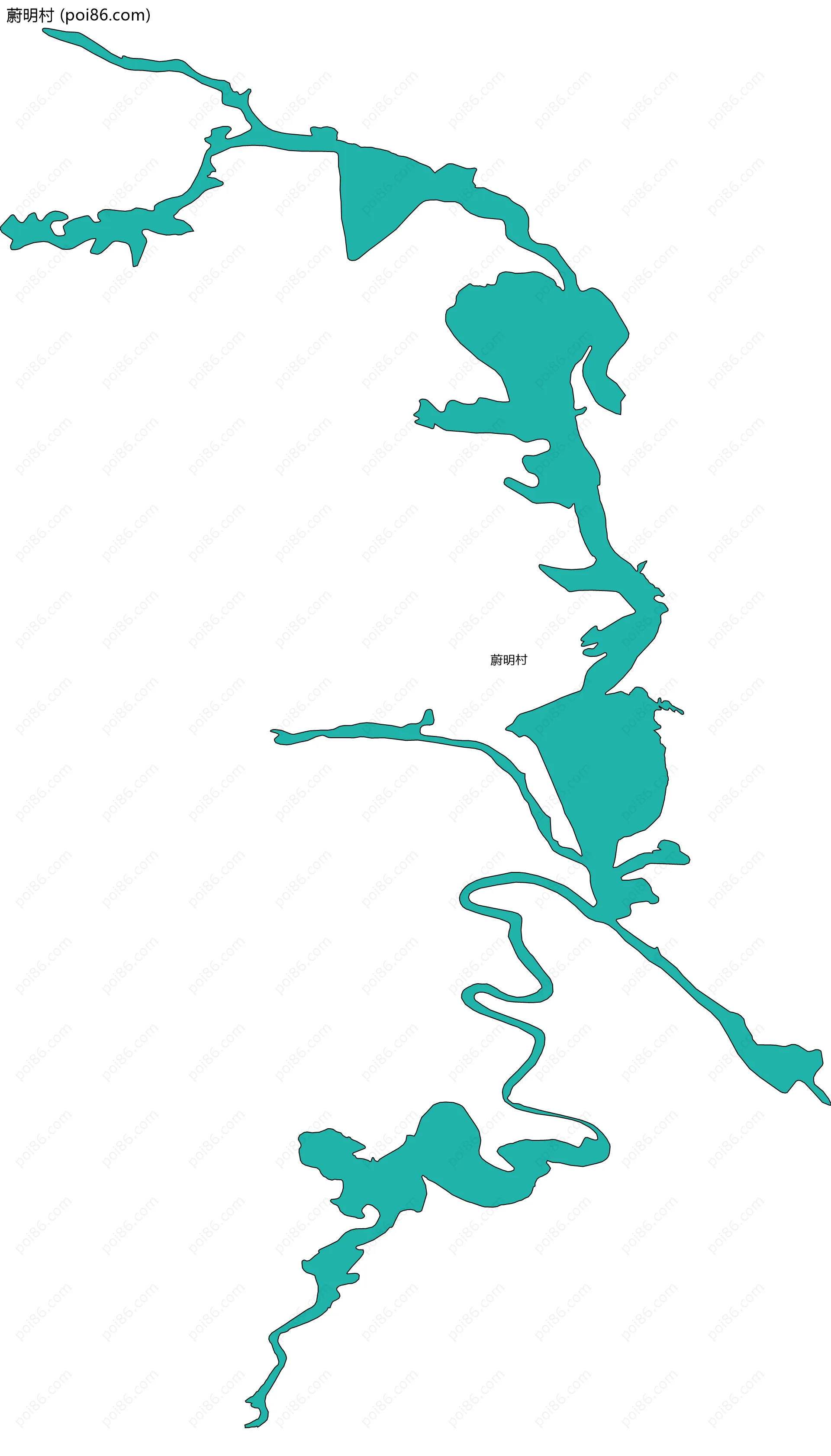 蔚明村边界地图