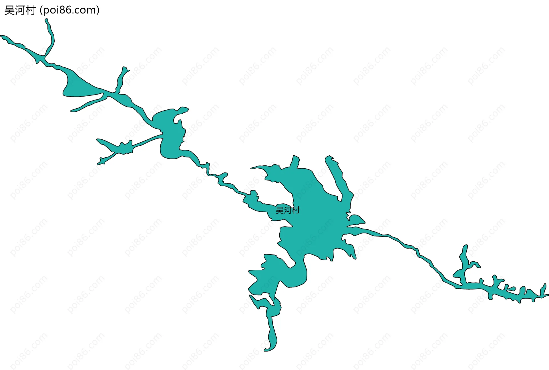 吴河村边界地图
