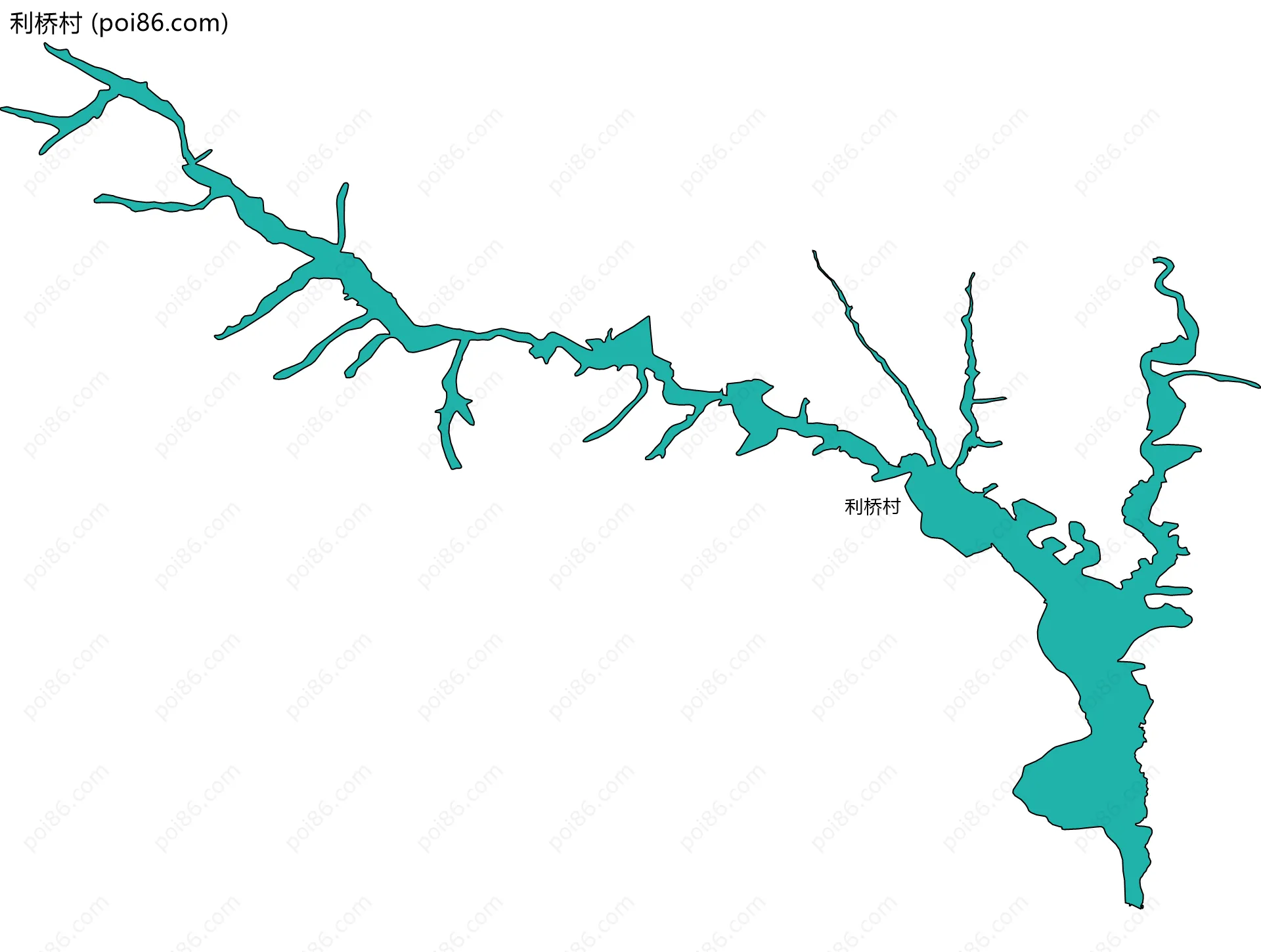 利桥村边界地图
