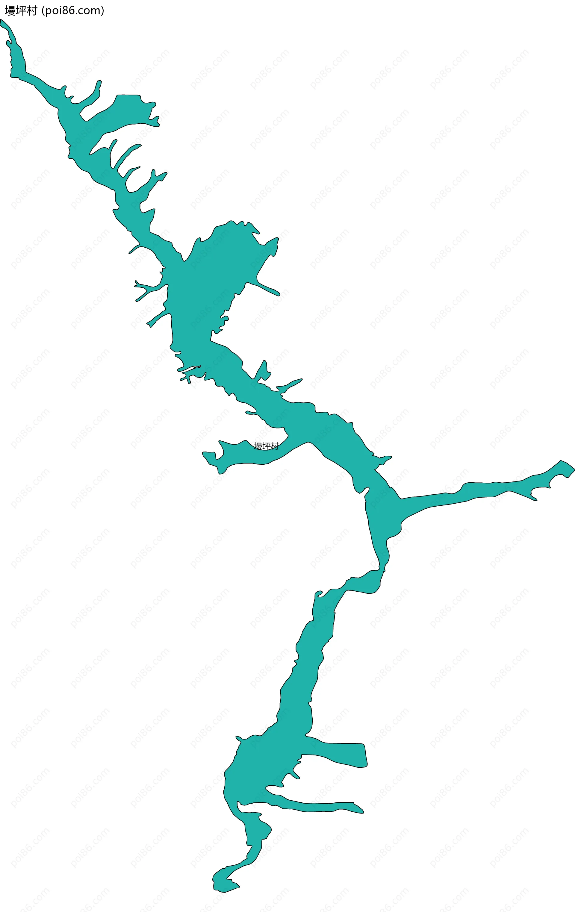 墁坪村边界地图