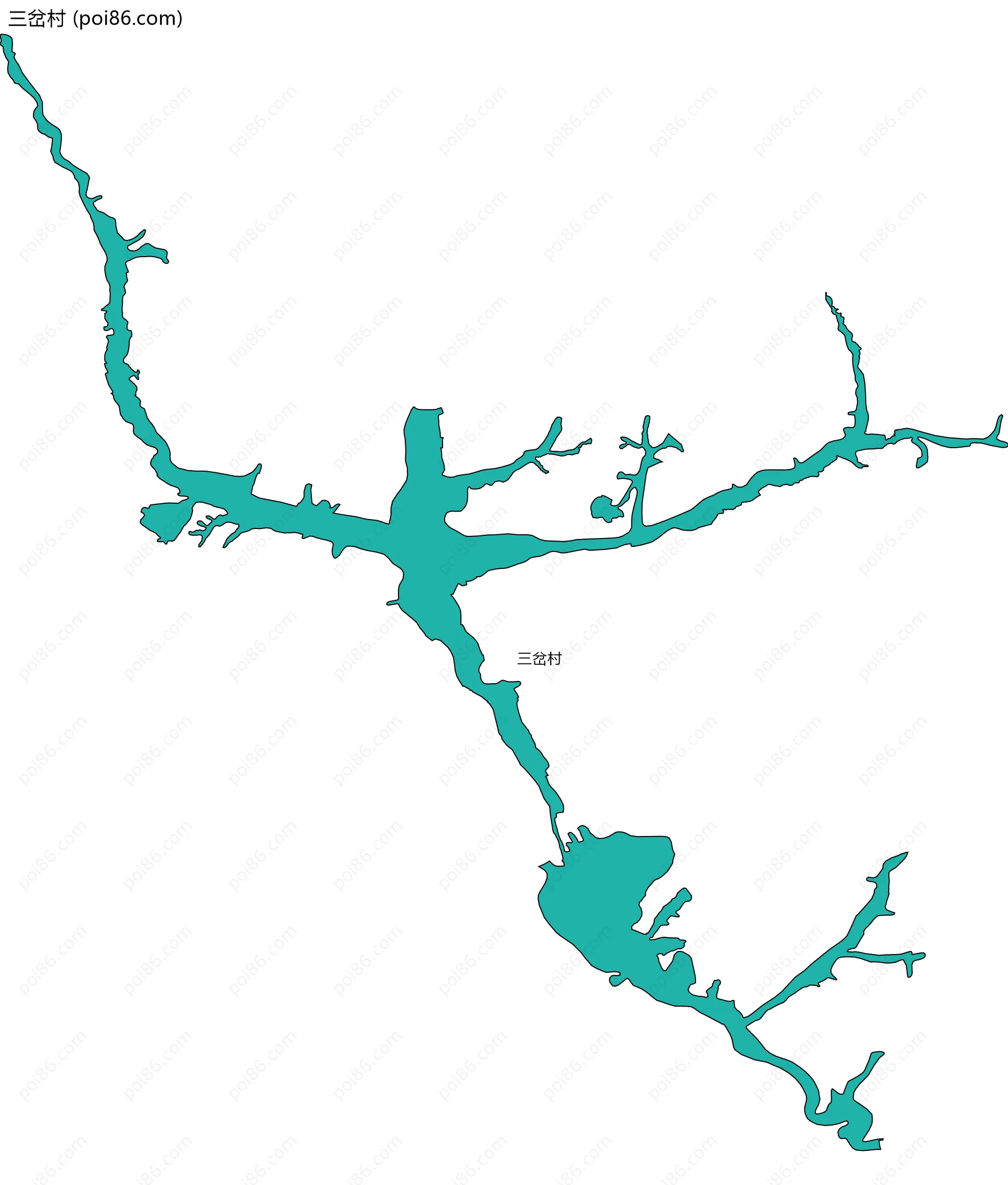 三岔村边界地图