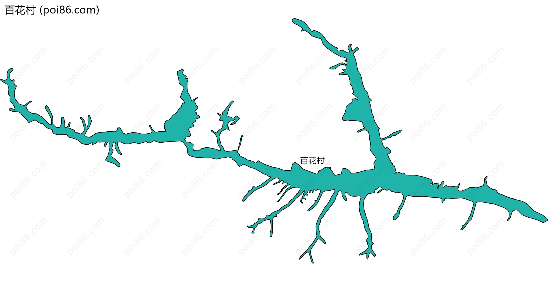 百花村边界地图