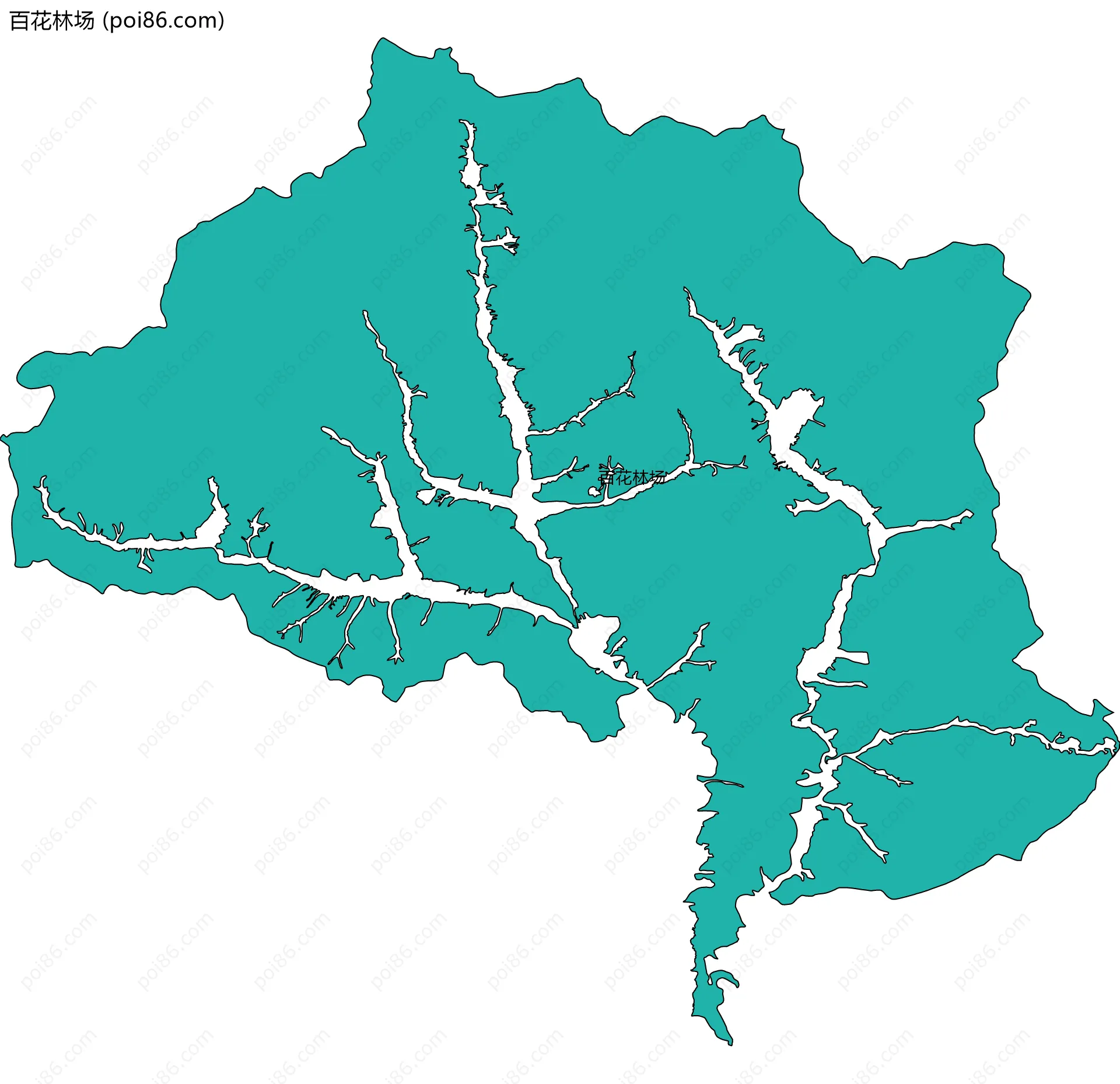 百花林场边界地图