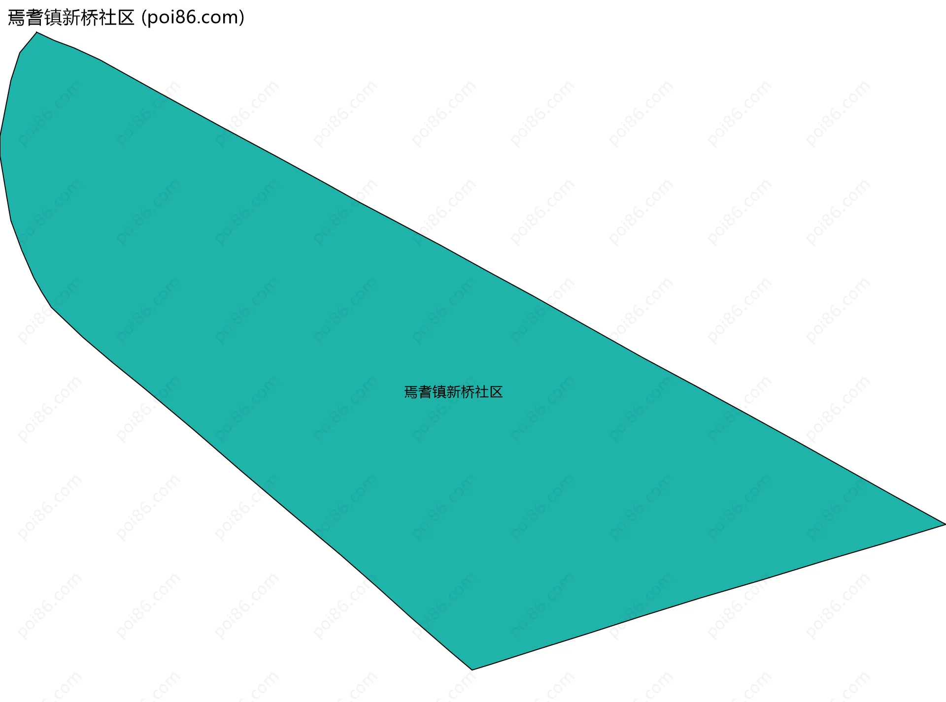 焉耆镇新桥社区边界地图