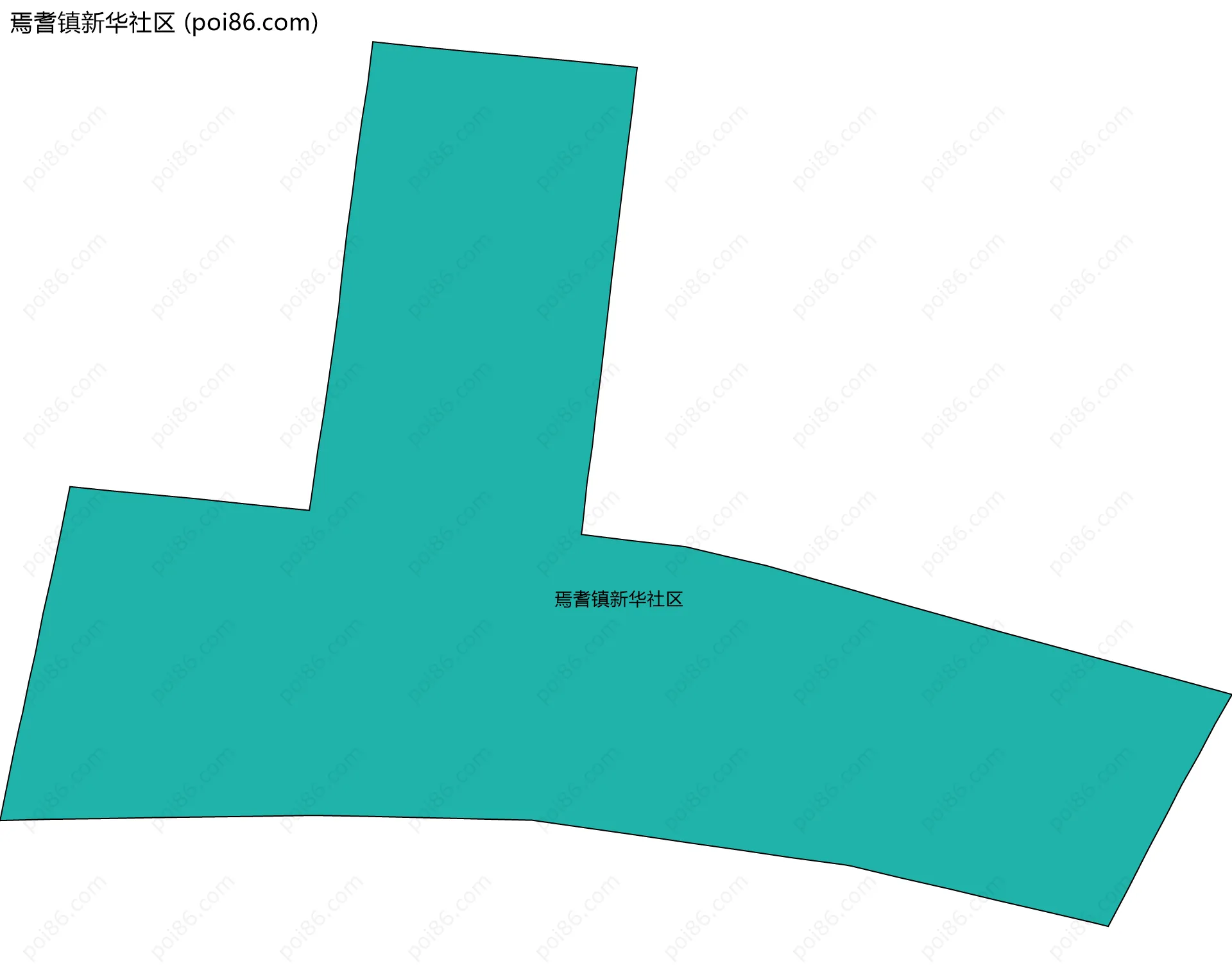 焉耆镇新华社区边界地图