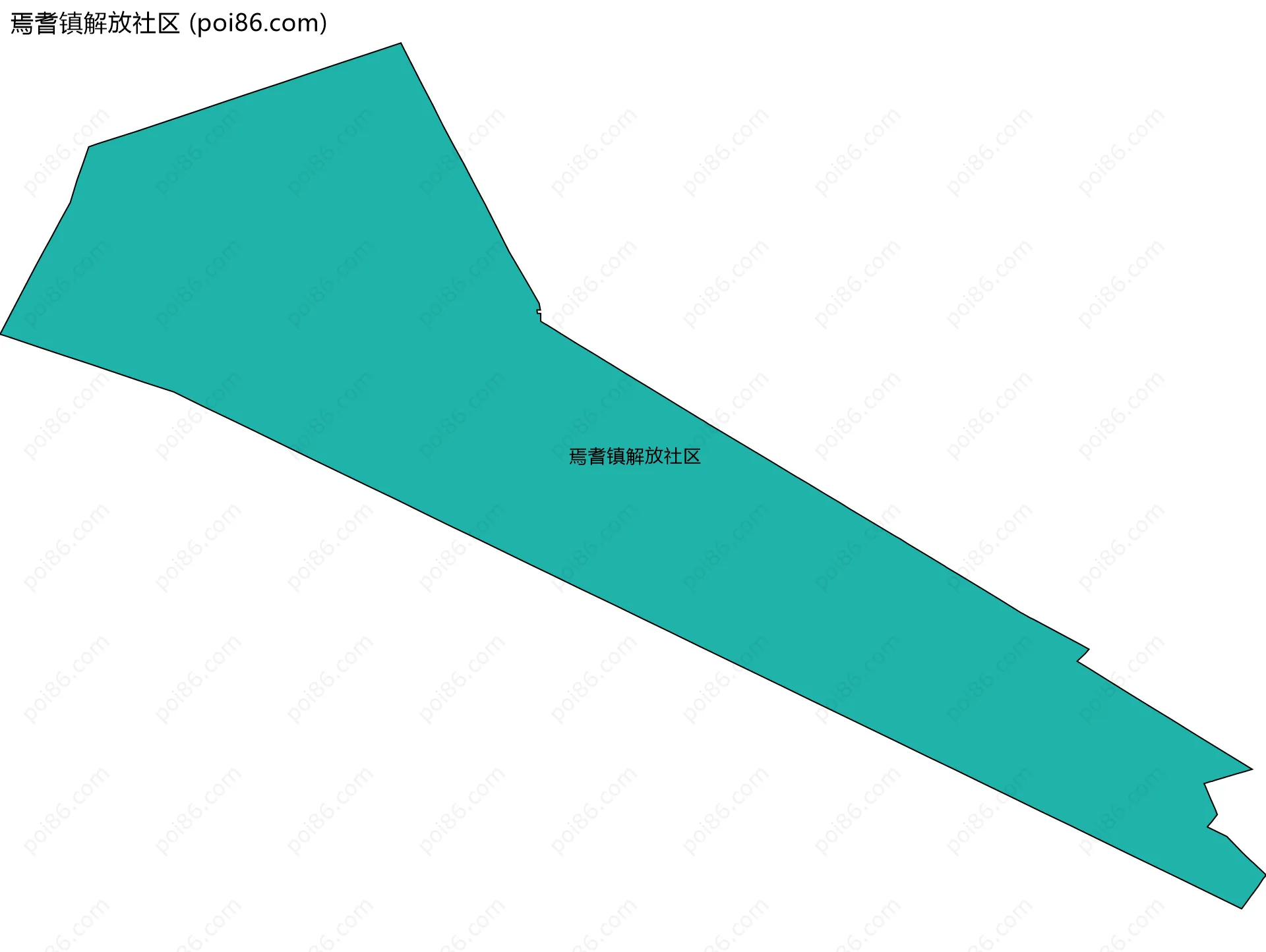 焉耆镇解放社区边界地图