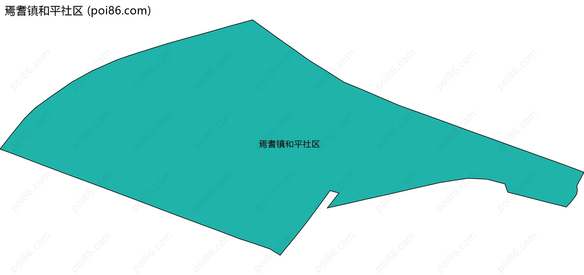 焉耆镇和平社区边界地图