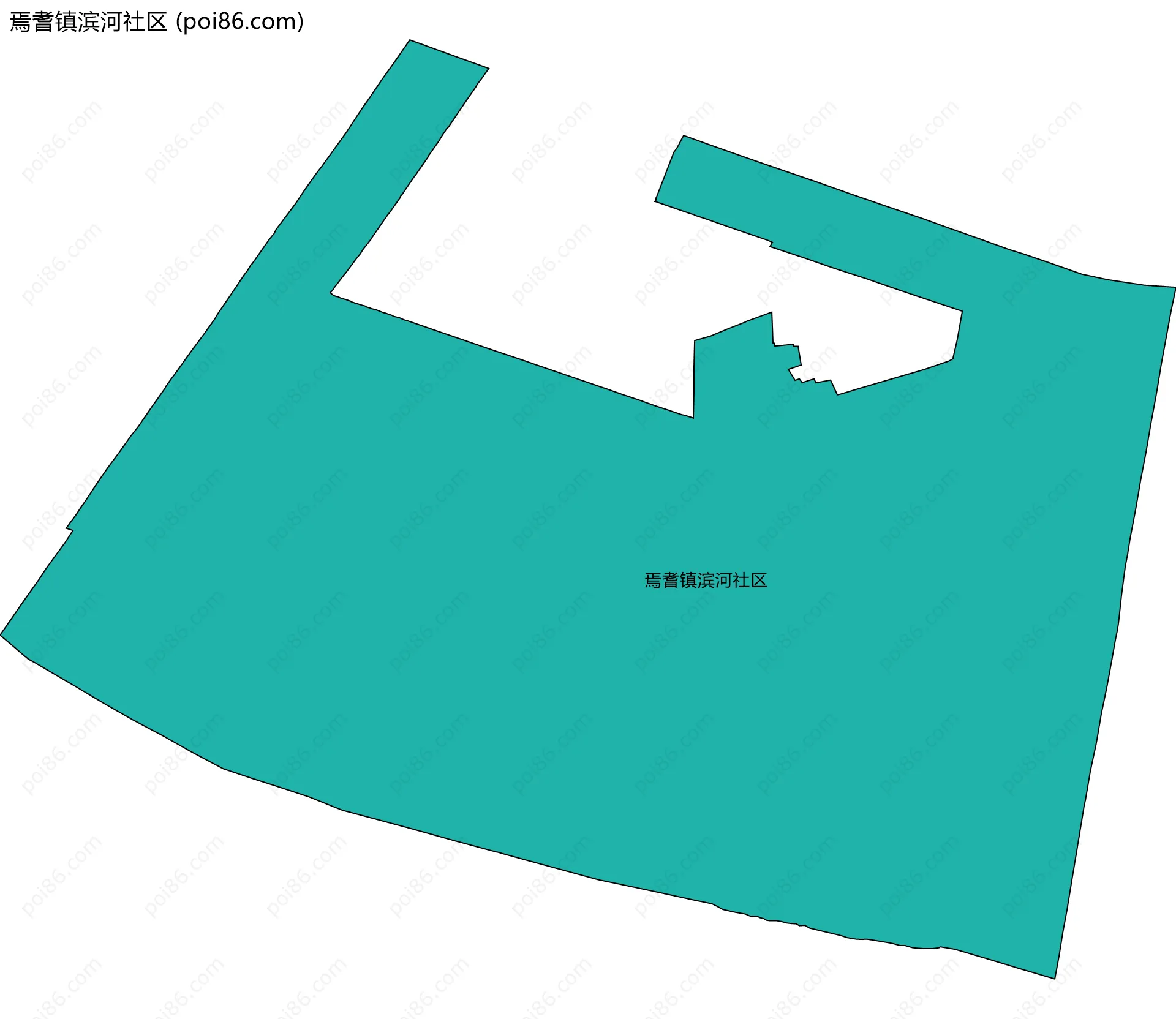 焉耆镇滨河社区边界地图