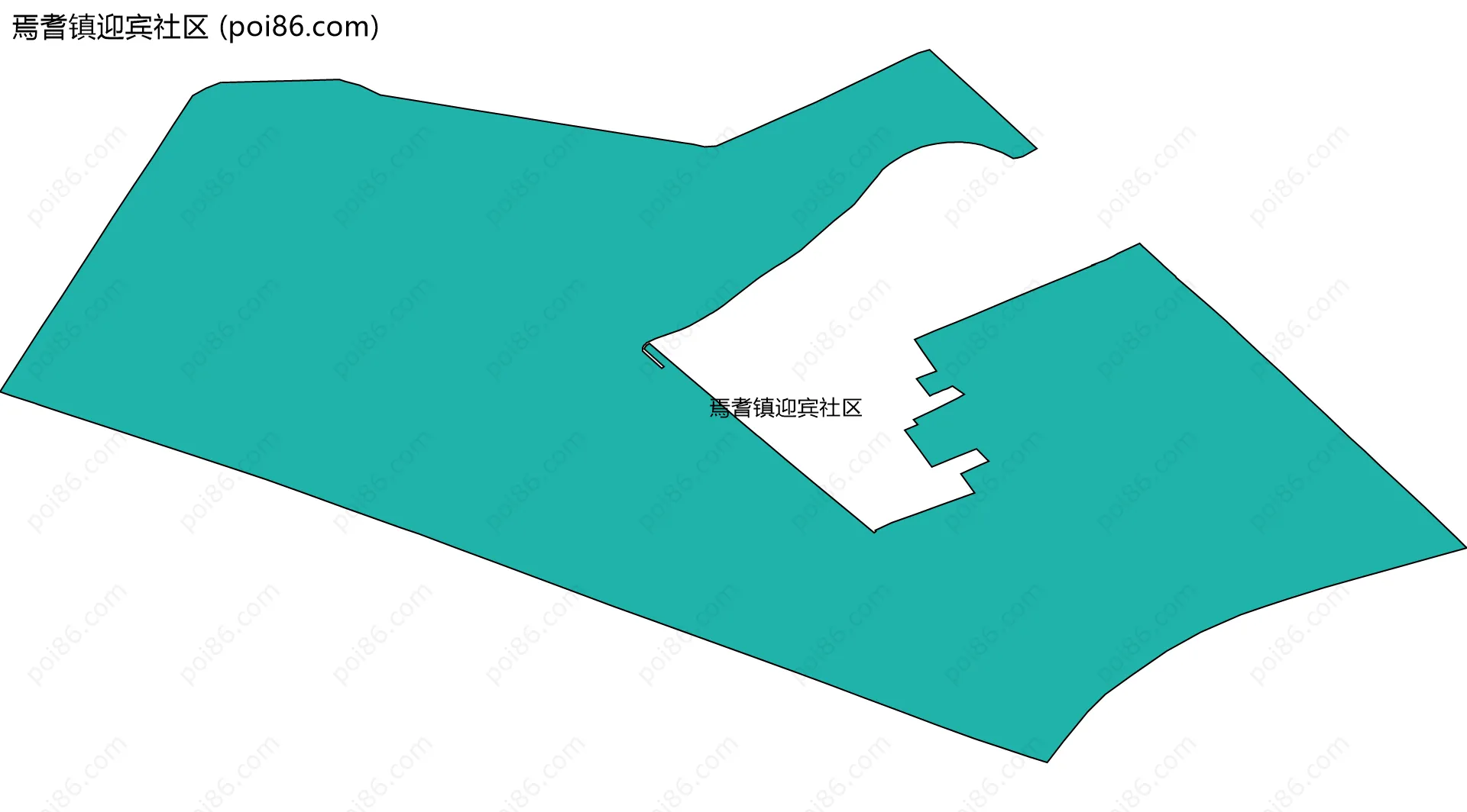 焉耆镇迎宾社区边界地图