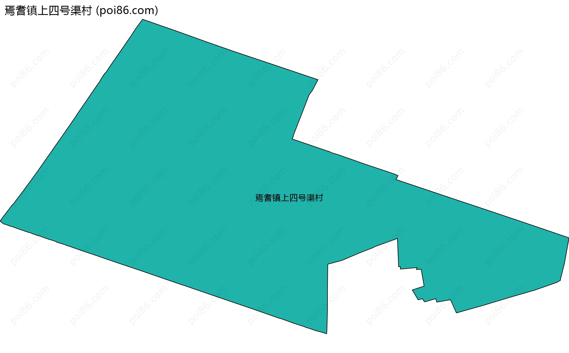 焉耆镇上四号渠村边界地图
