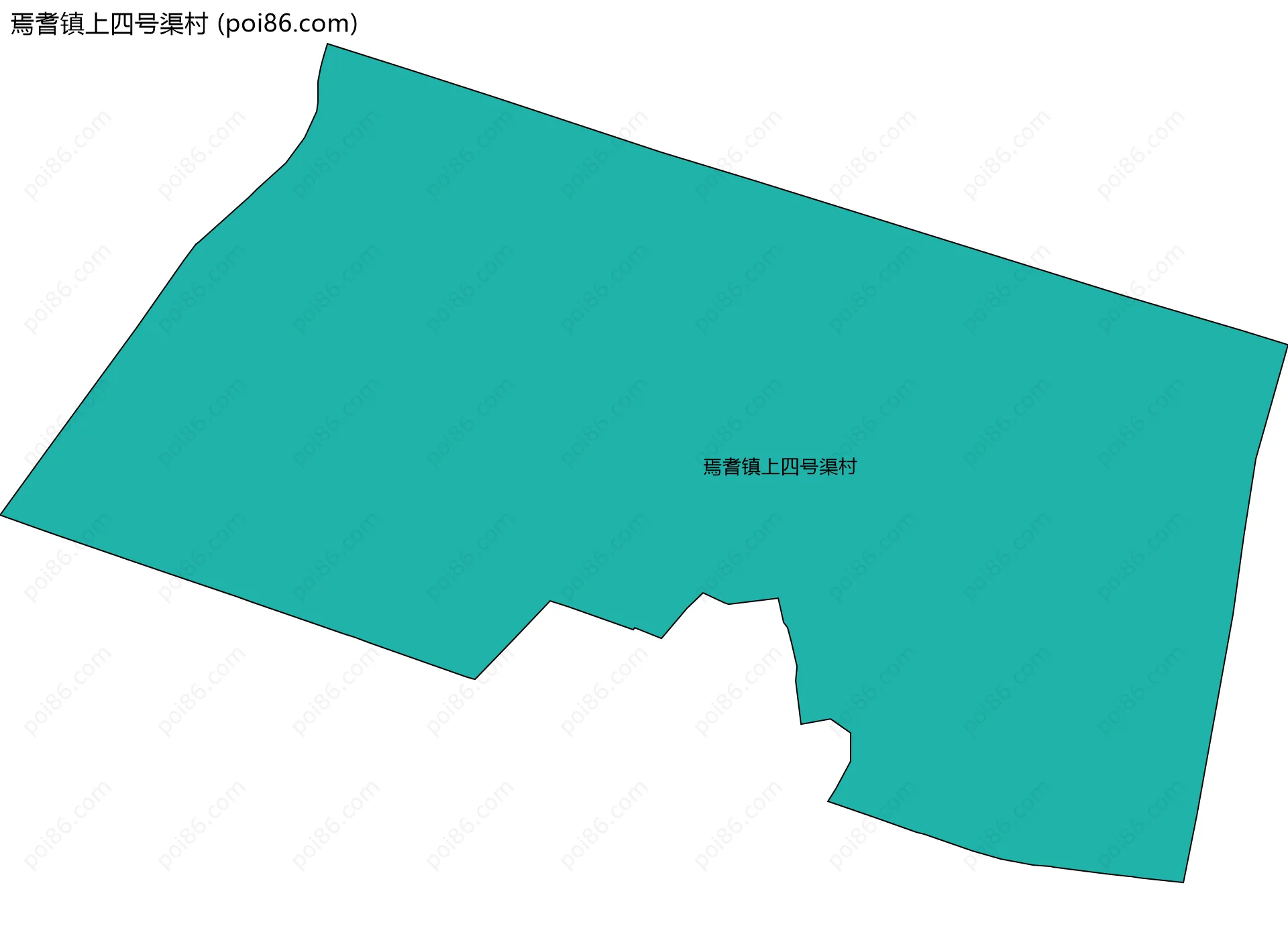 焉耆镇上四号渠村边界地图