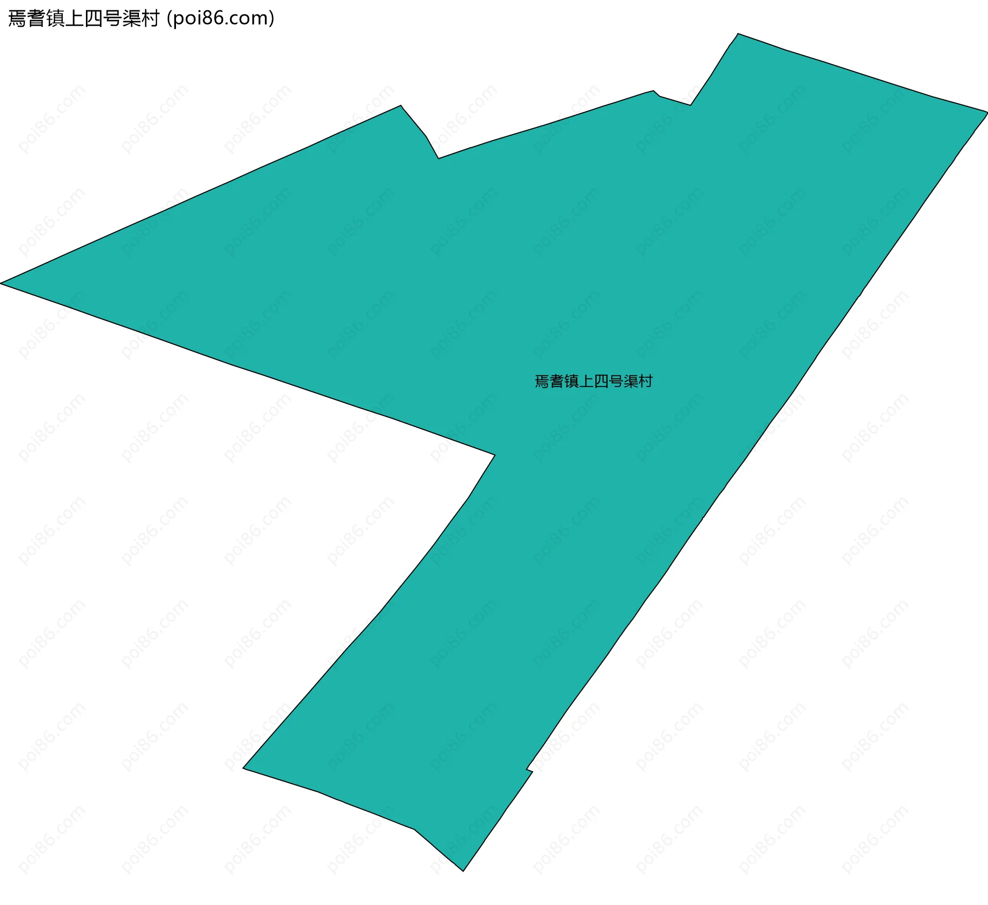 焉耆镇上四号渠村边界地图