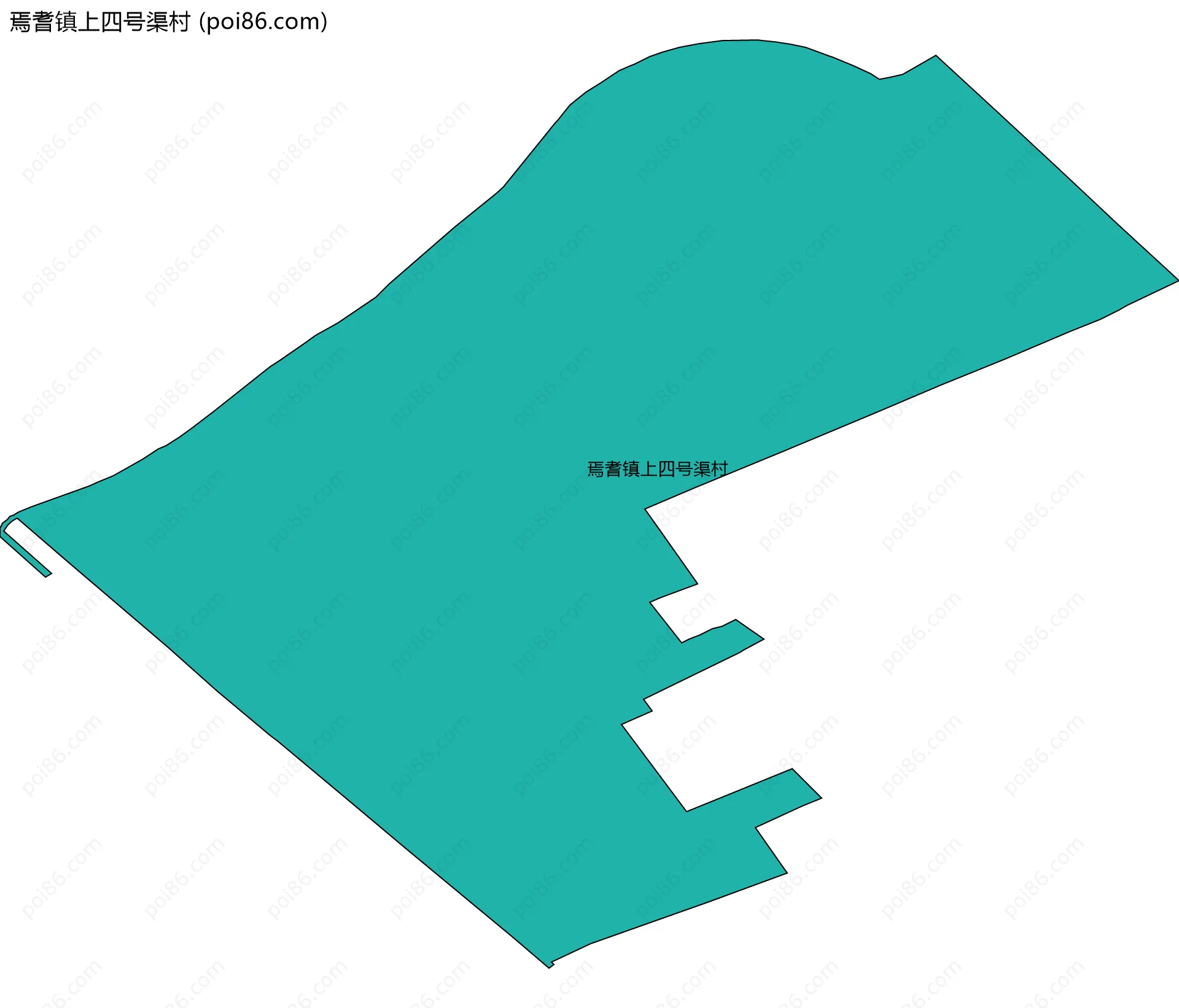 焉耆镇上四号渠村边界地图