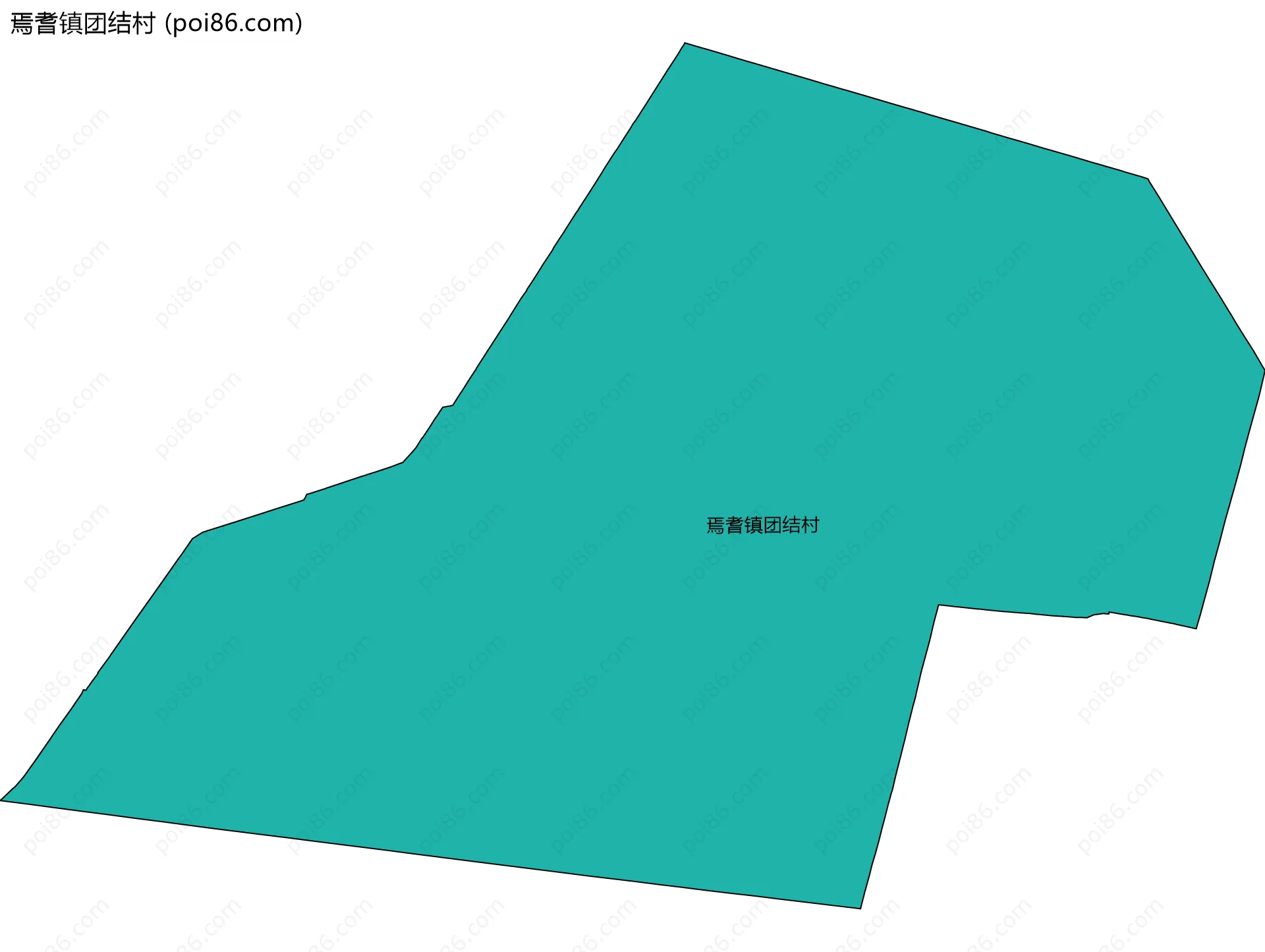 焉耆镇团结村边界地图
