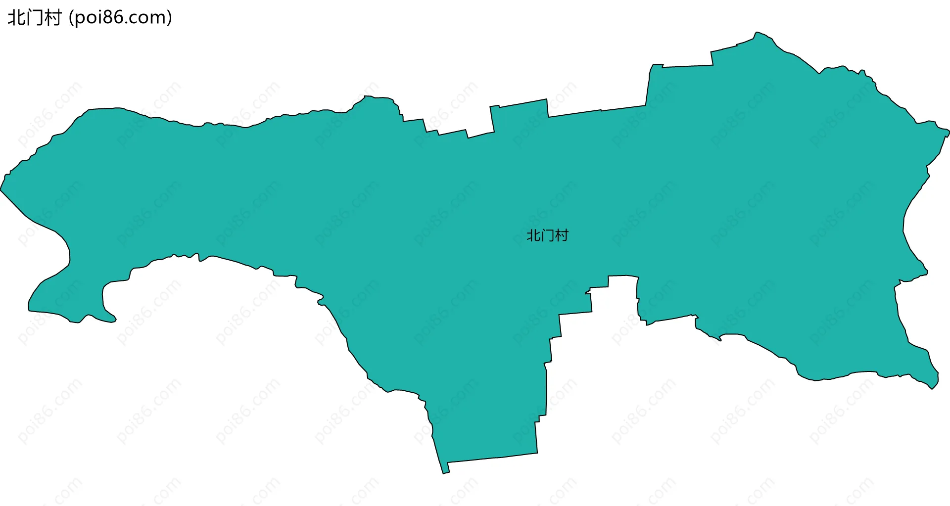 北门村边界地图