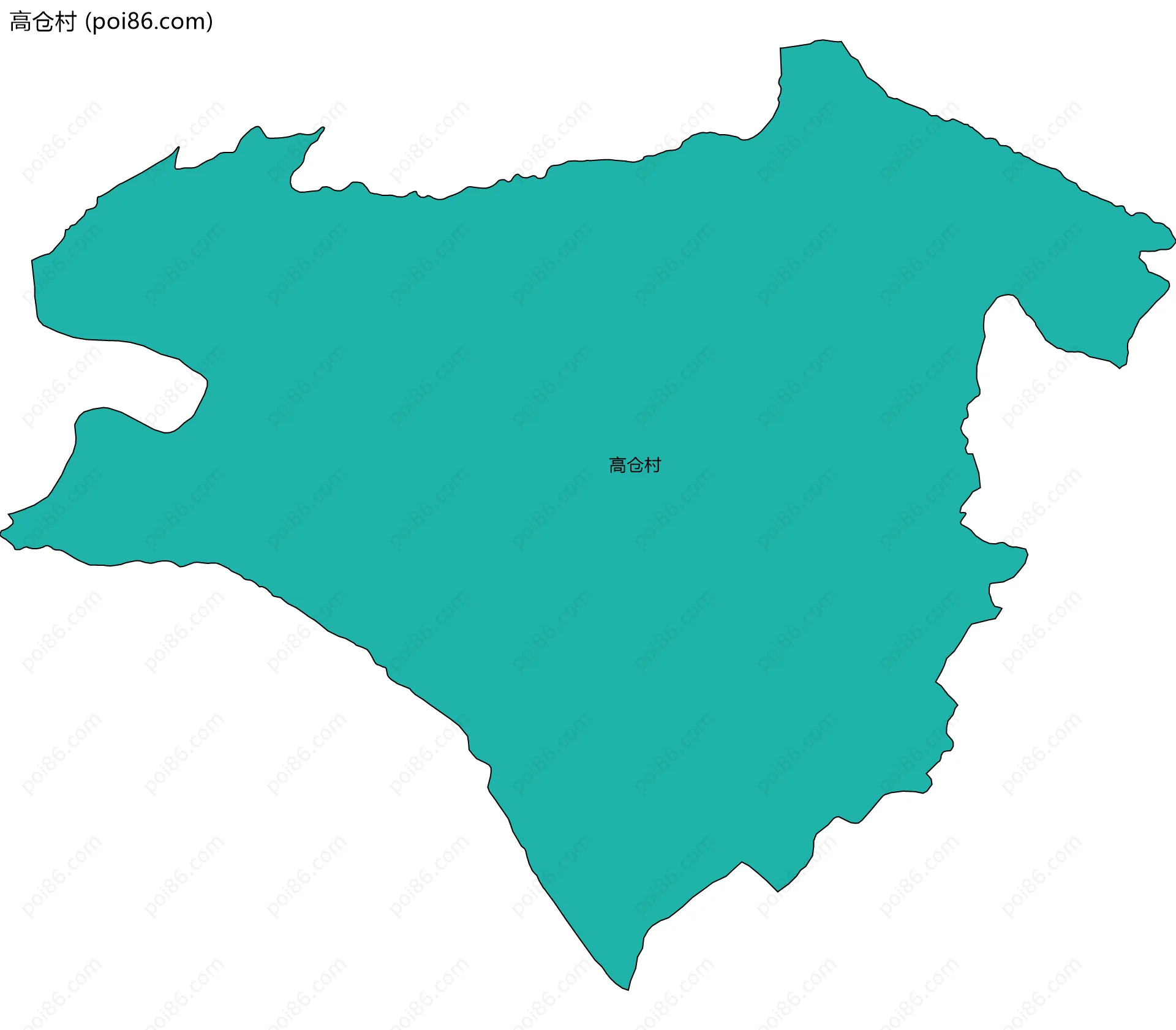 高仓村边界地图