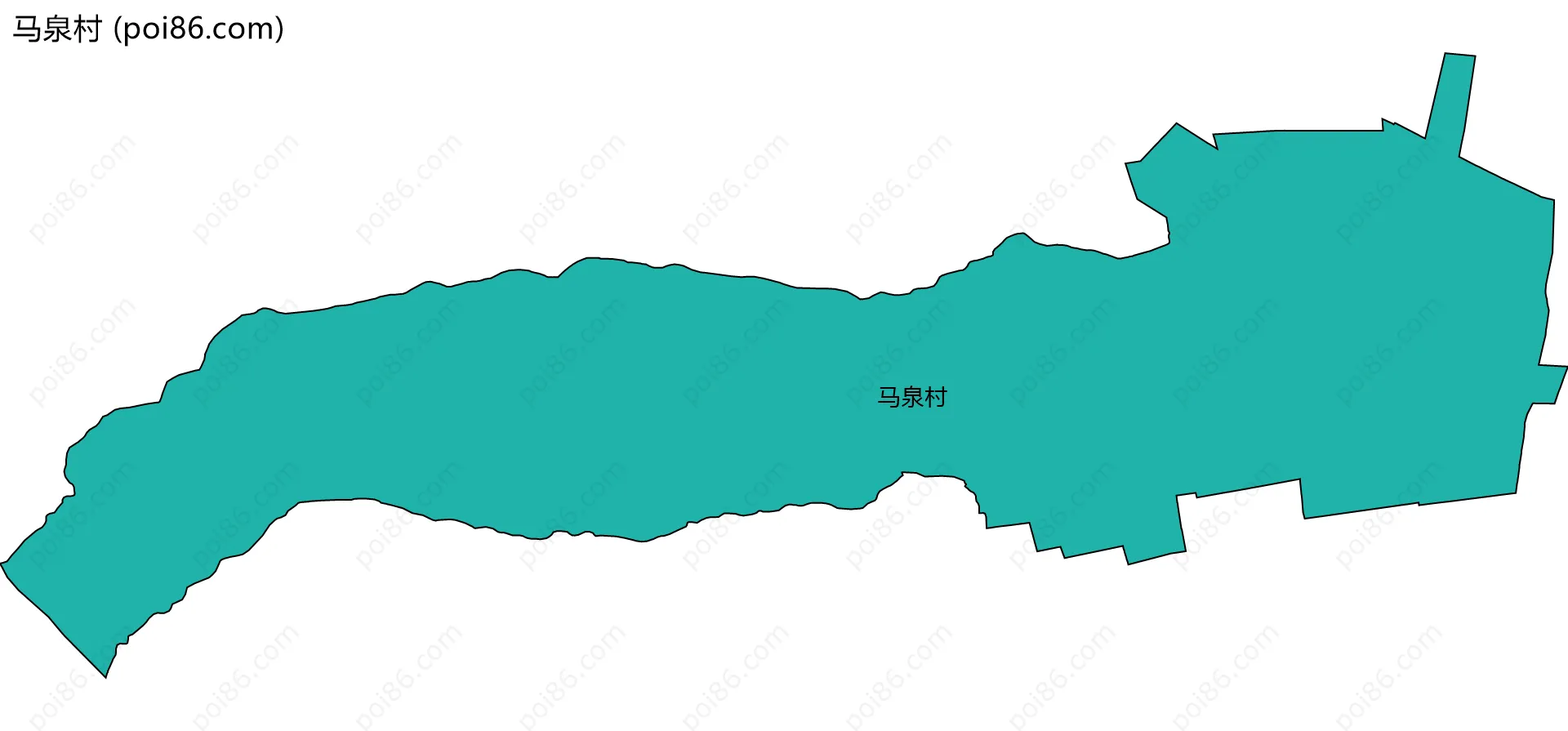 马泉村边界地图