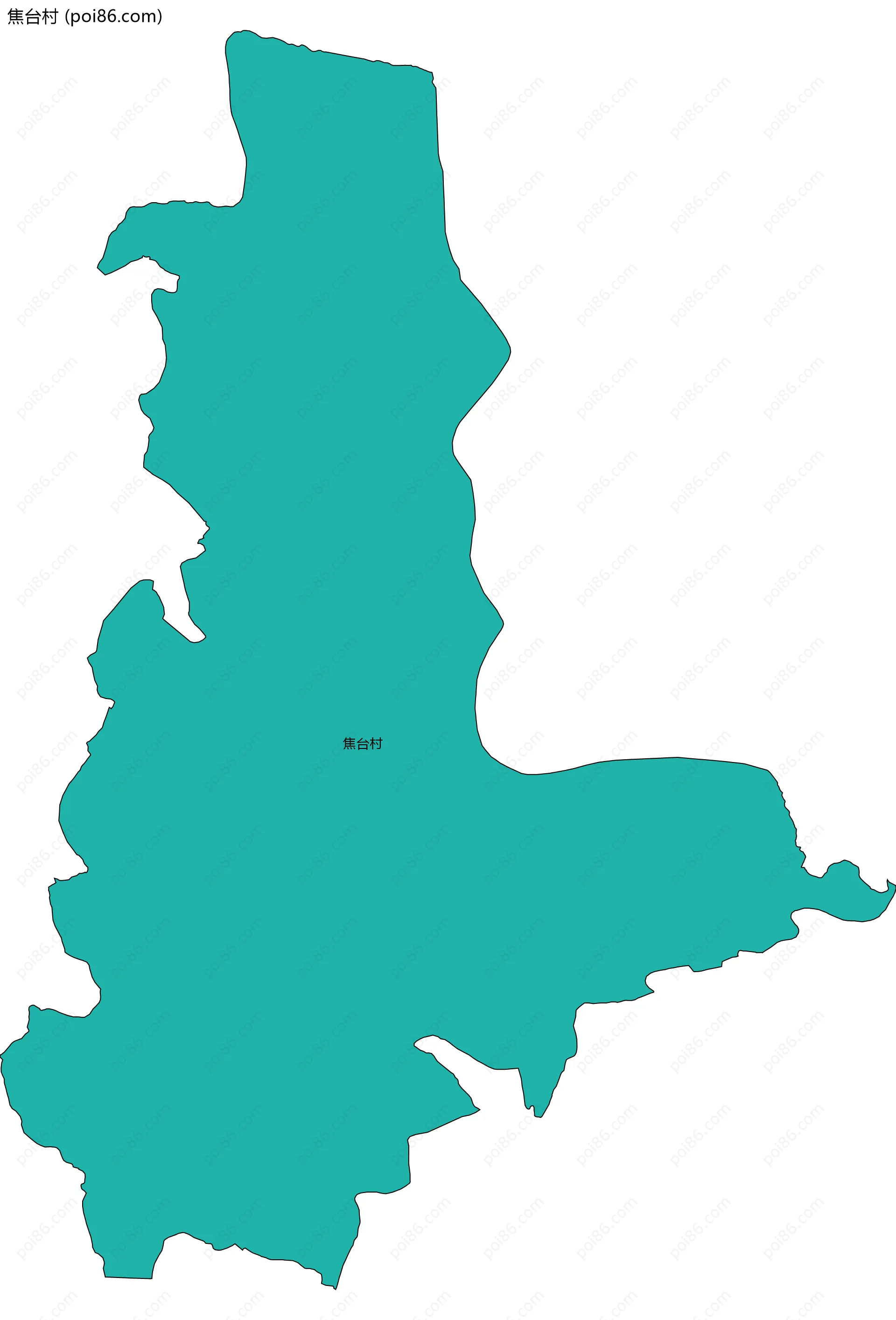 焦台村边界地图
