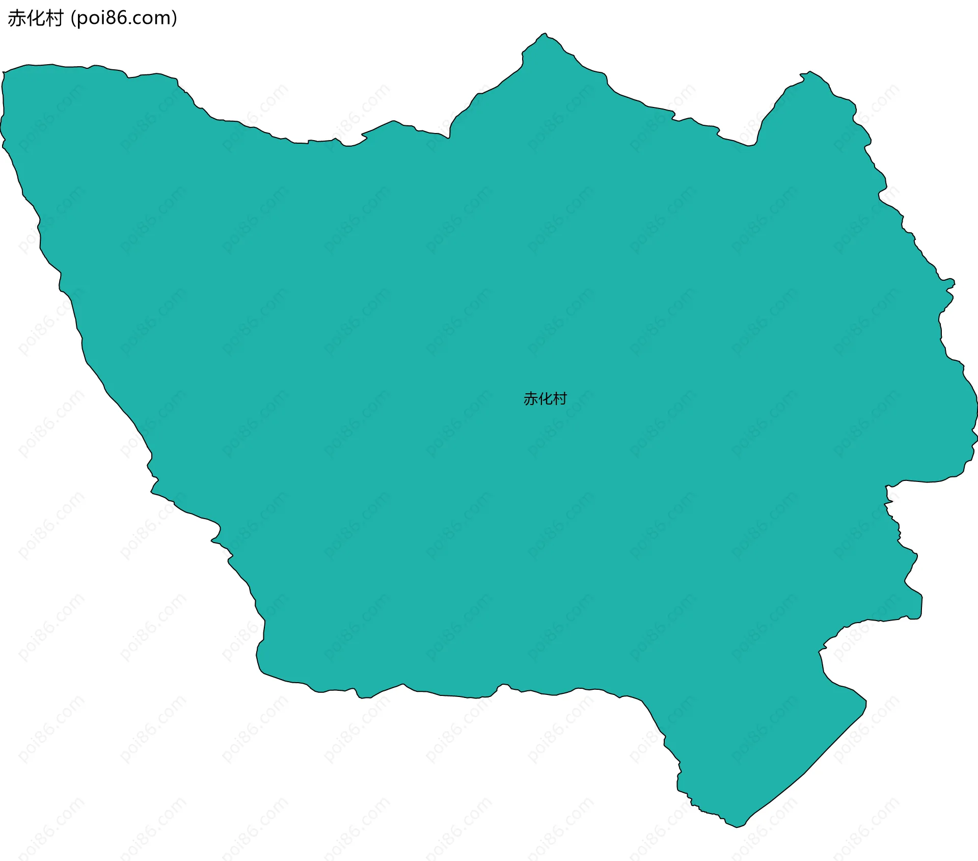 赤化村边界地图