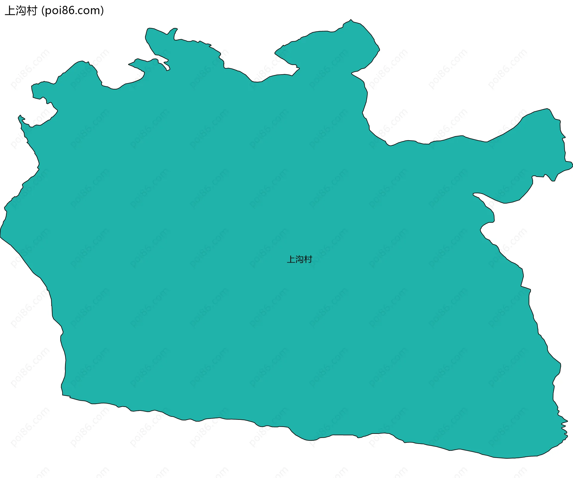 上沟村边界地图
