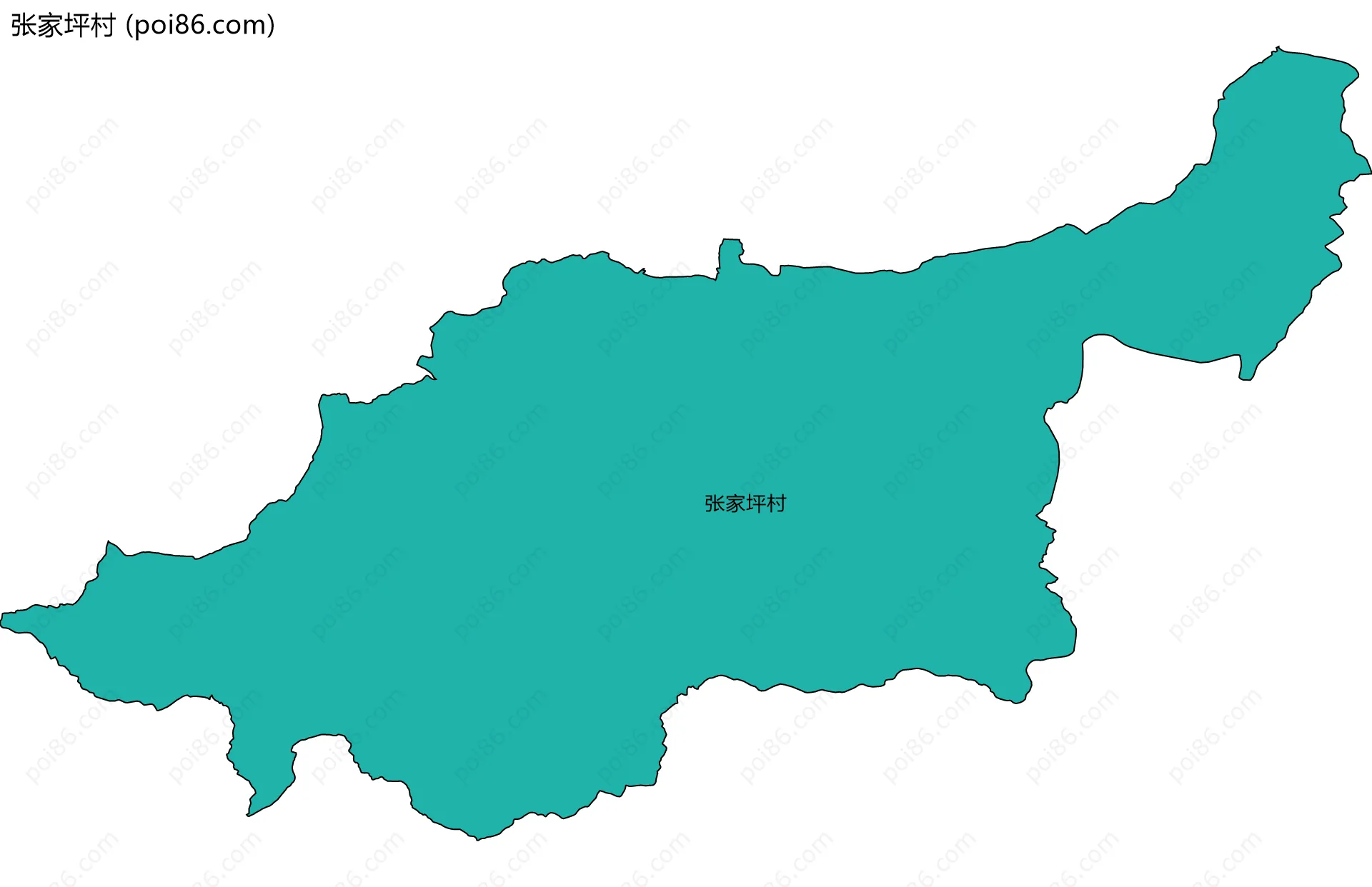 张家坪村边界地图