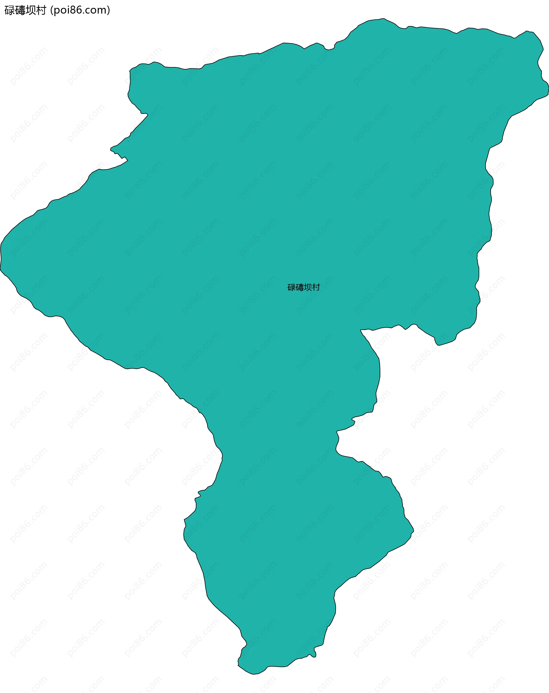 碌碡坝村边界地图