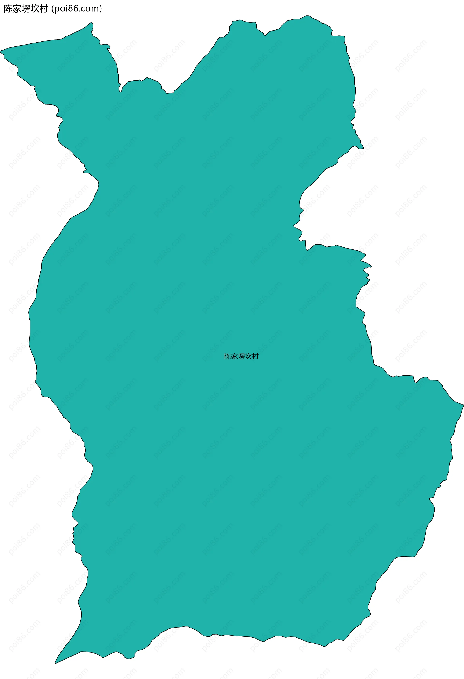 陈家塄坎村边界地图