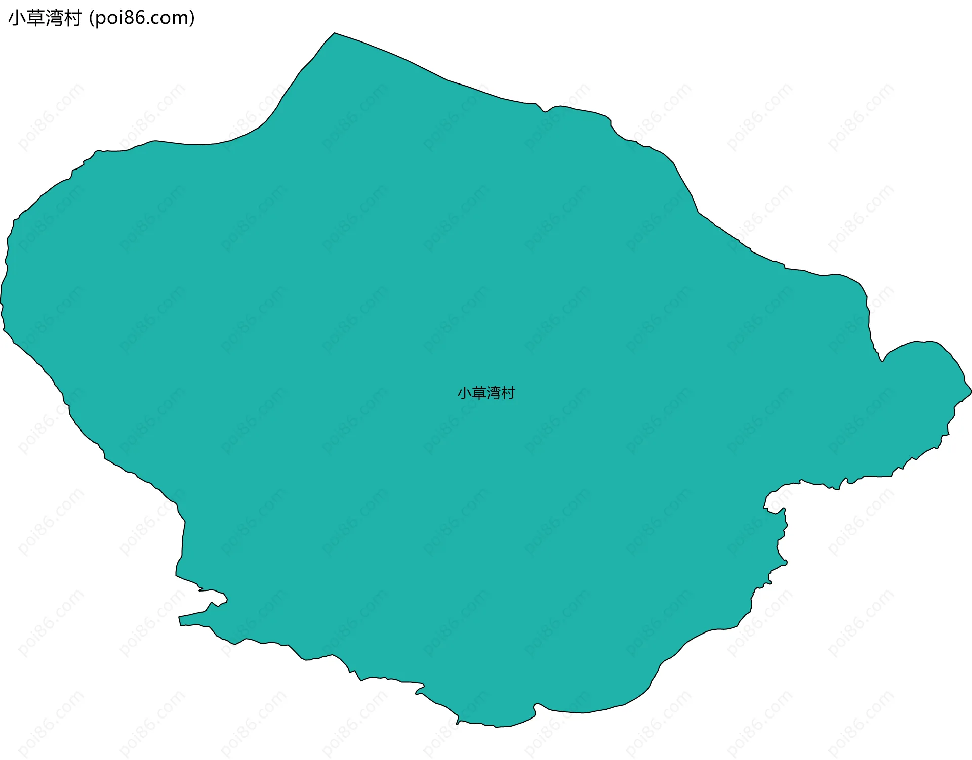 小草湾村边界地图