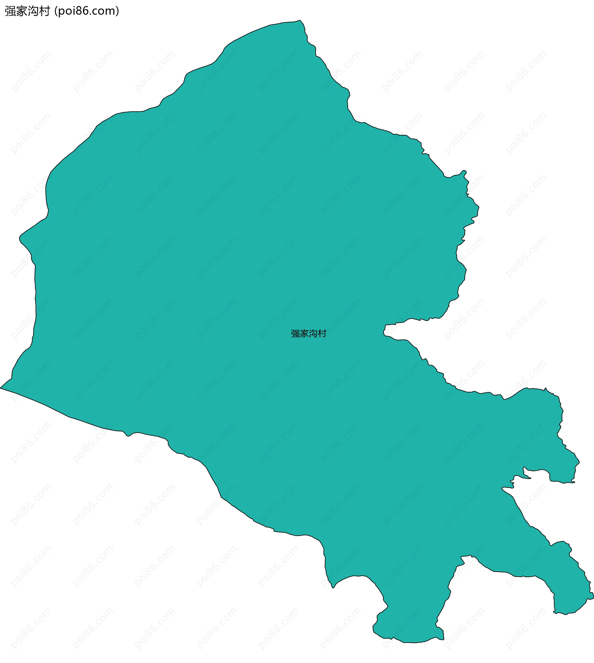 强家沟村边界地图