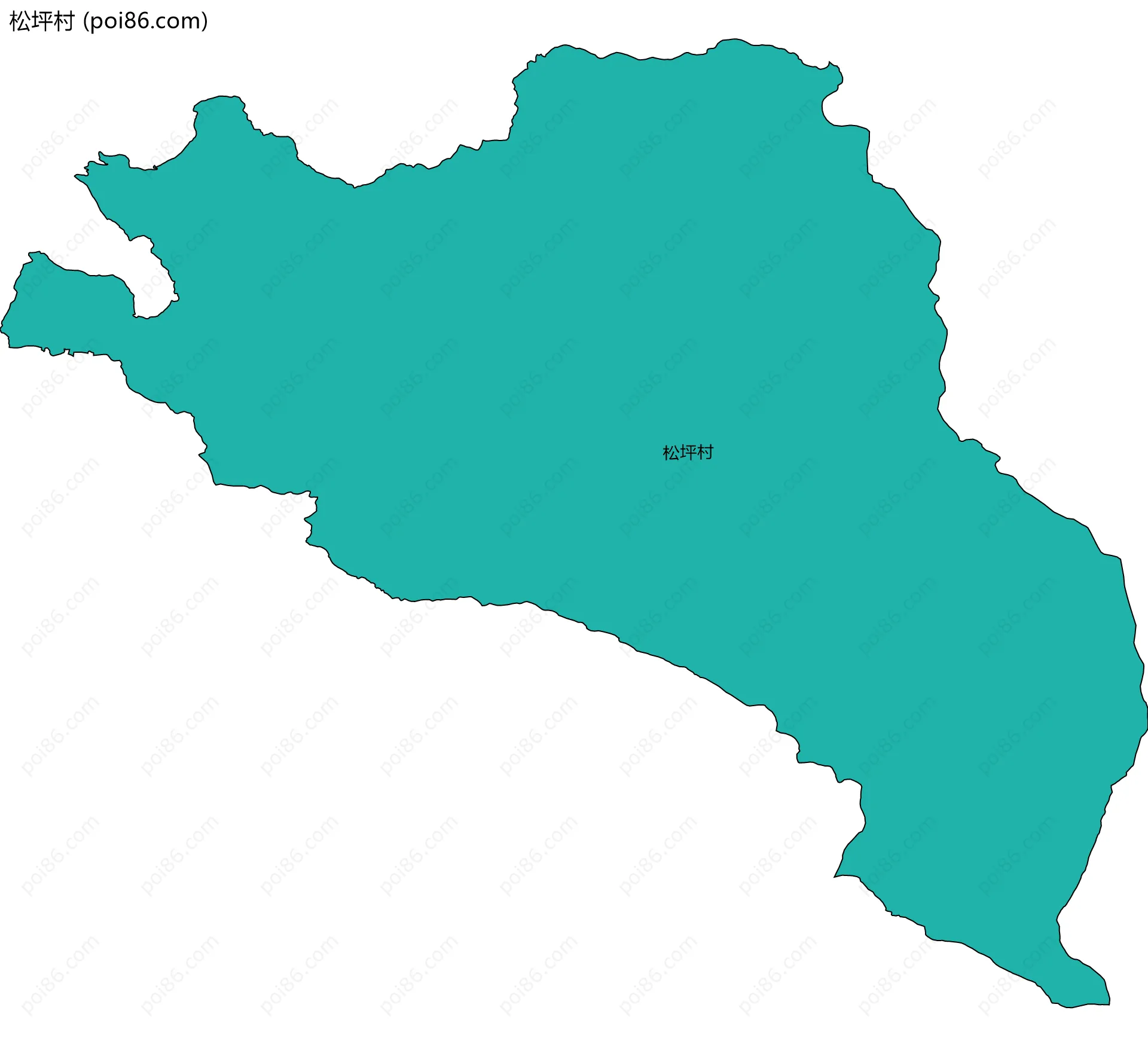 松坪村边界地图