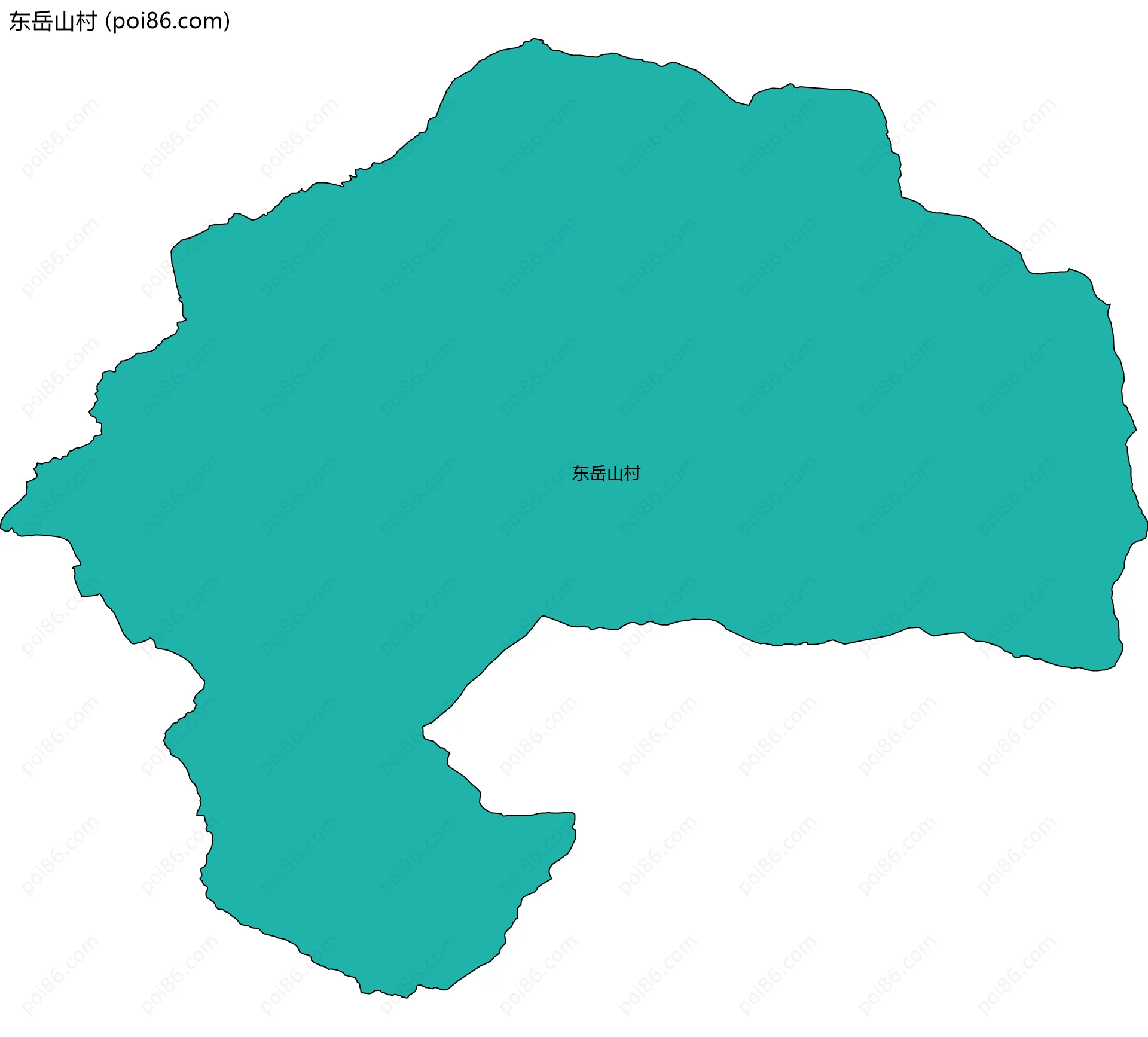 东岳山村边界地图