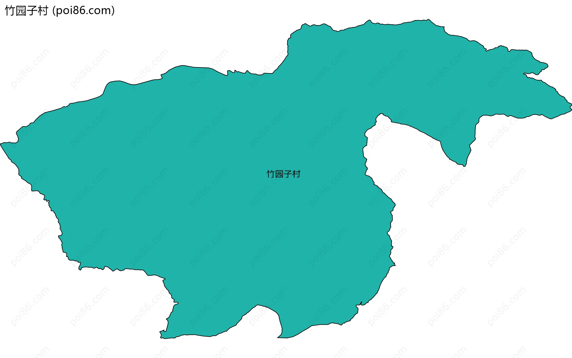 竹园子村边界地图