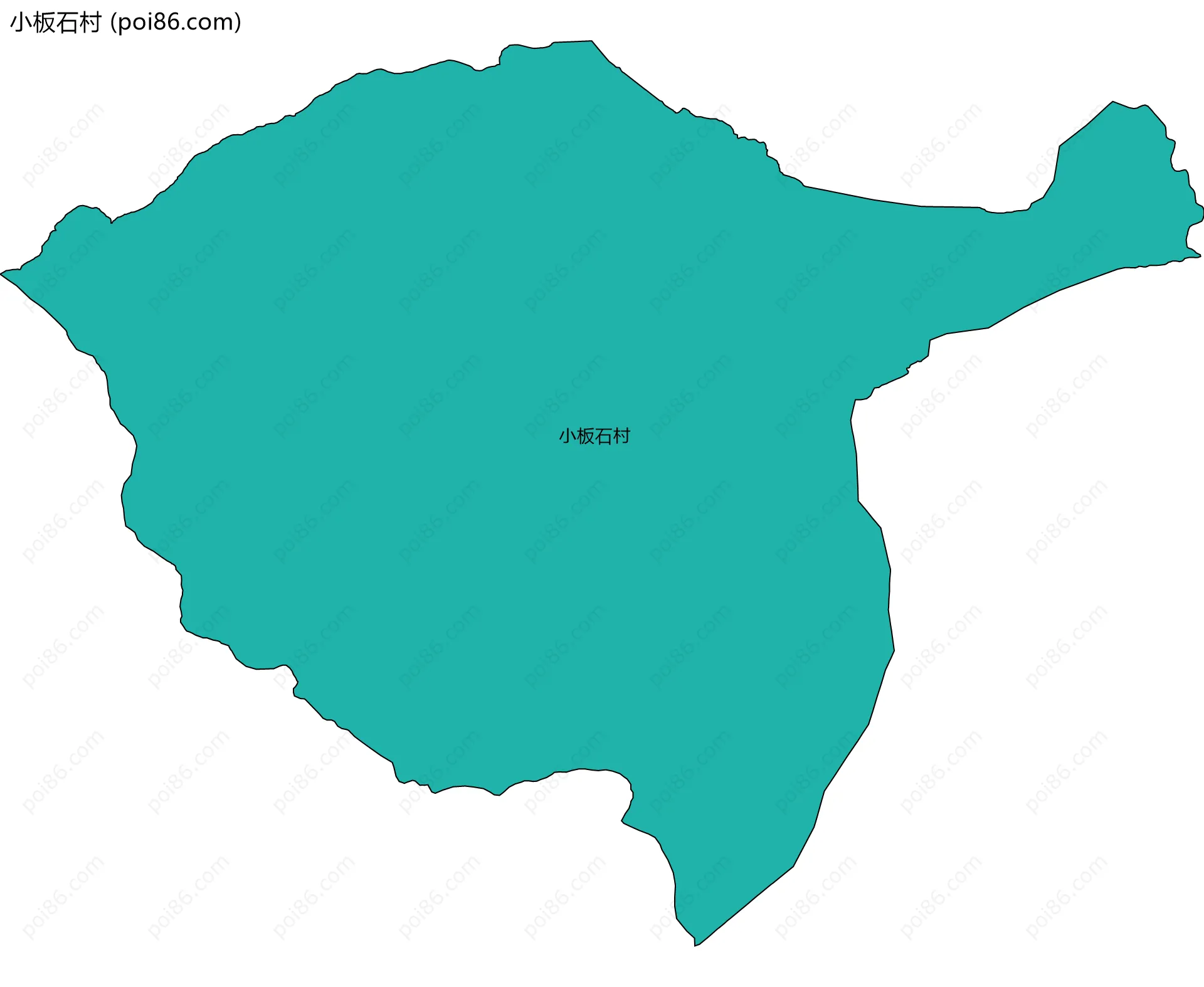 小板石村边界地图