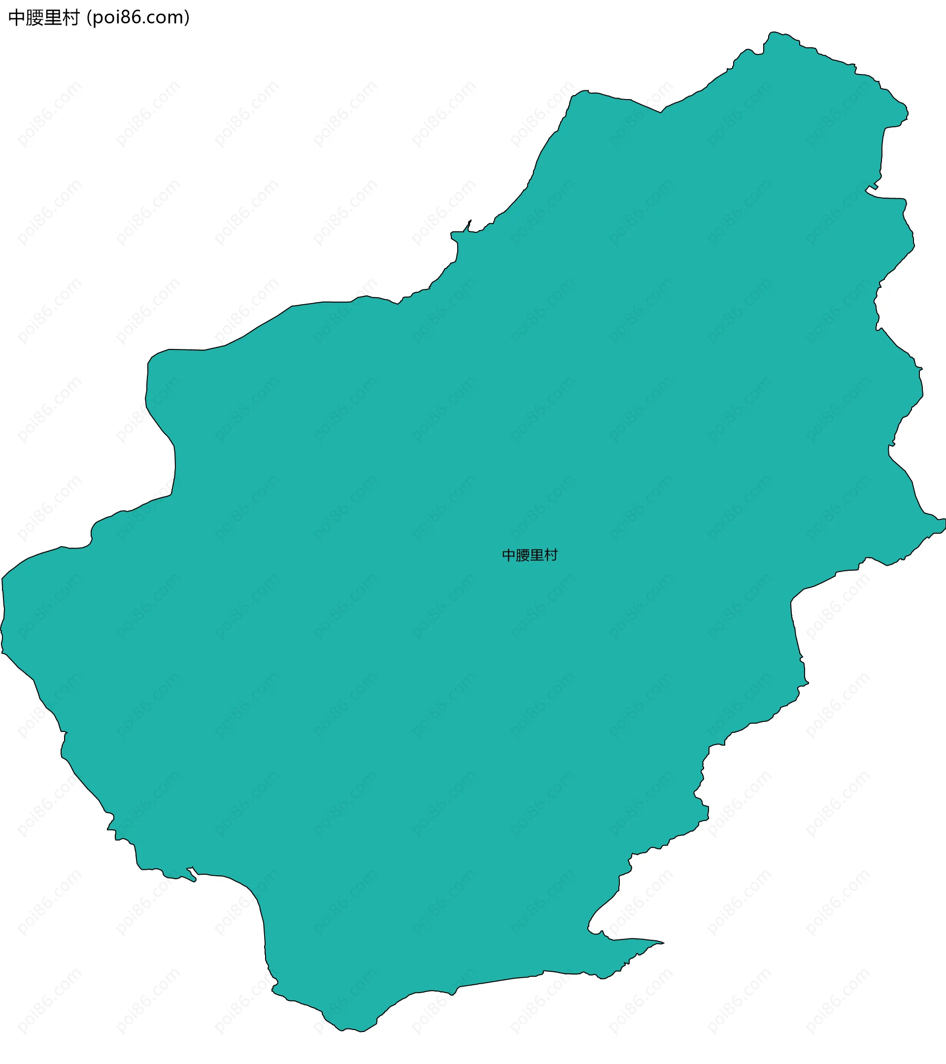 中腰里村边界地图