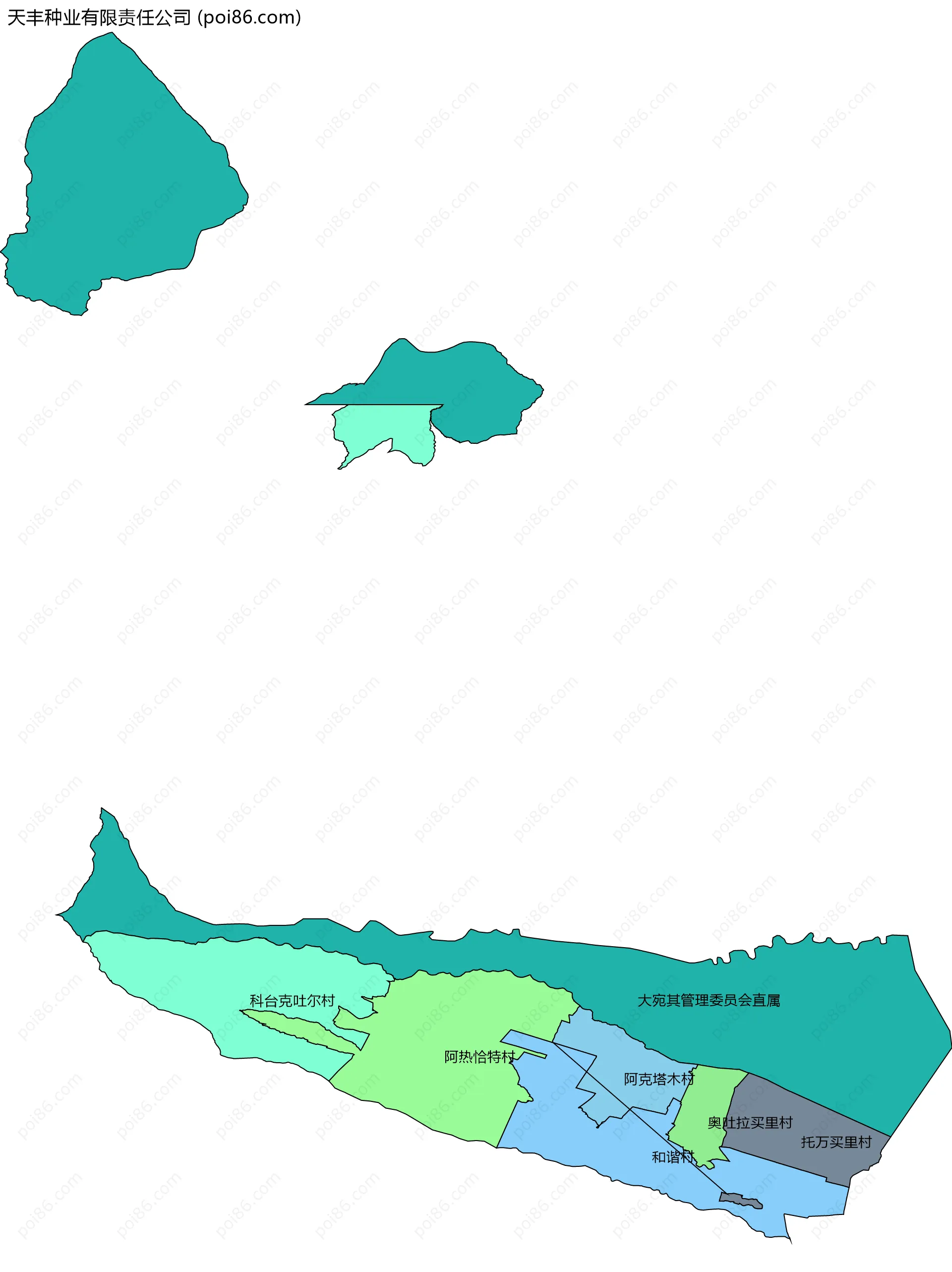 天丰种业有限责任公司边界地图(五级行政区划)