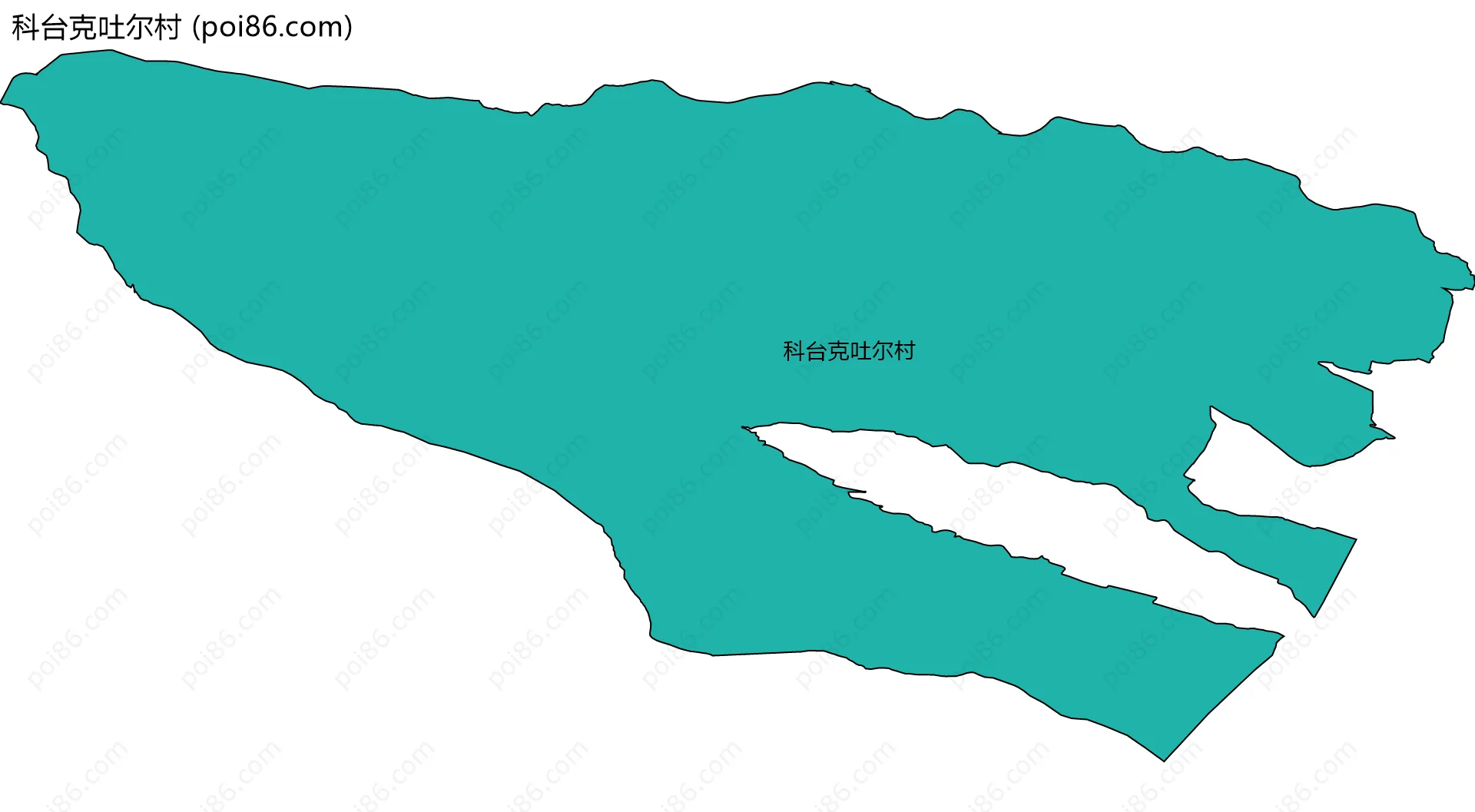 科台克吐尔村边界地图