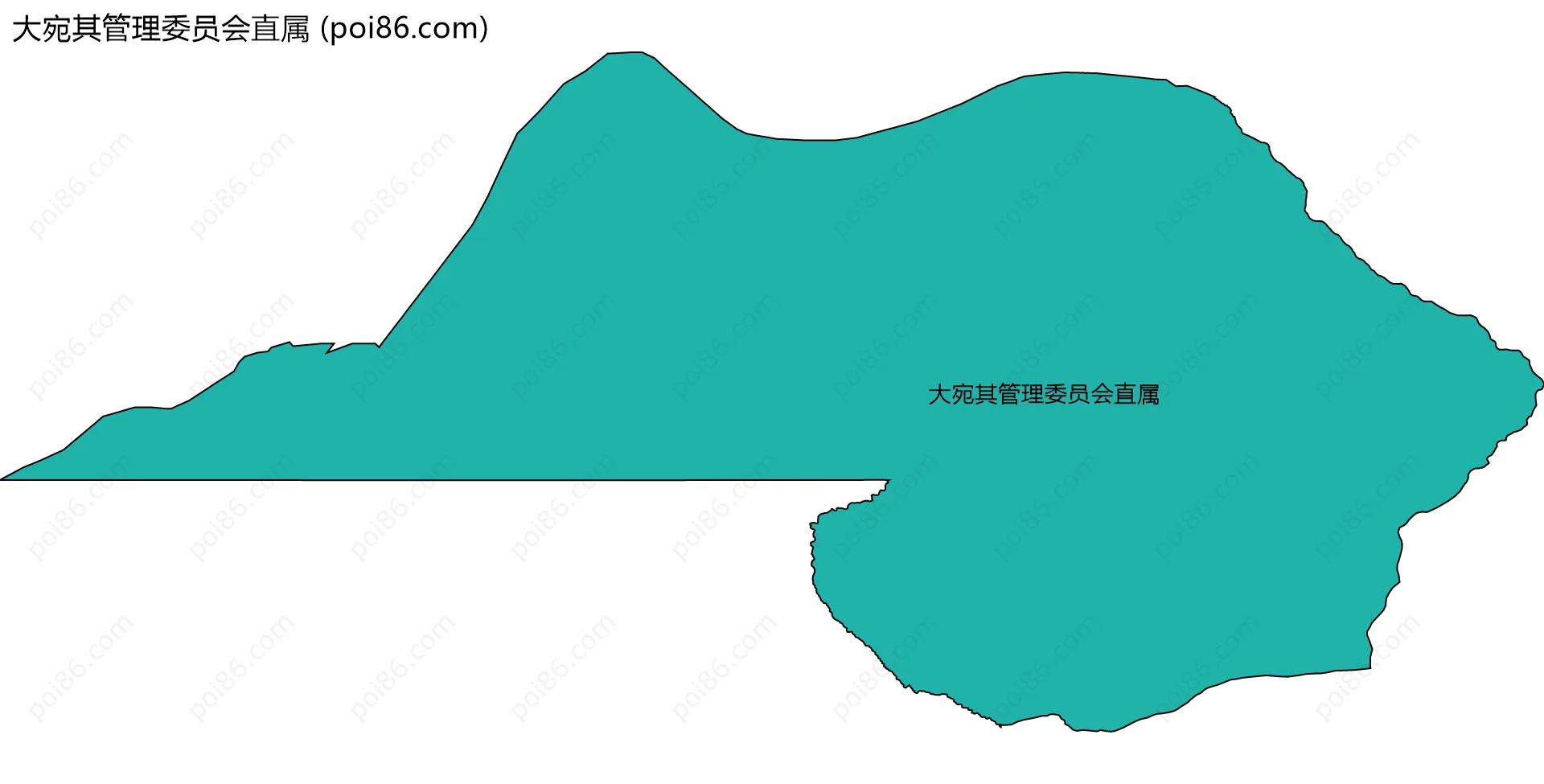大宛其管理委员会直属边界地图