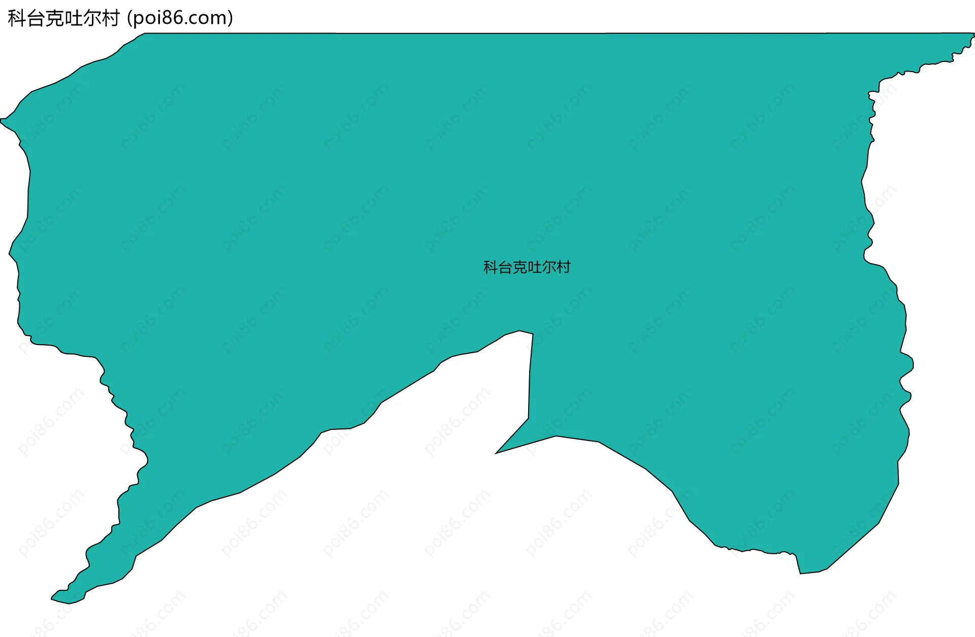 科台克吐尔村边界地图