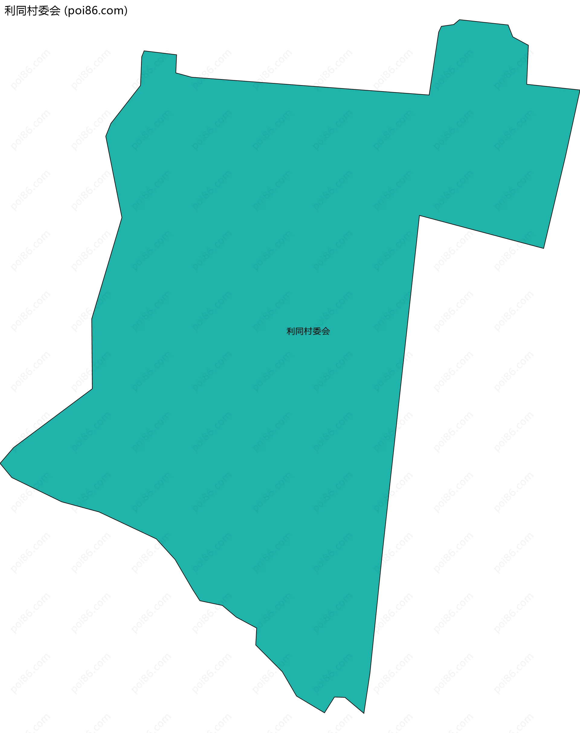 利同村委会边界地图